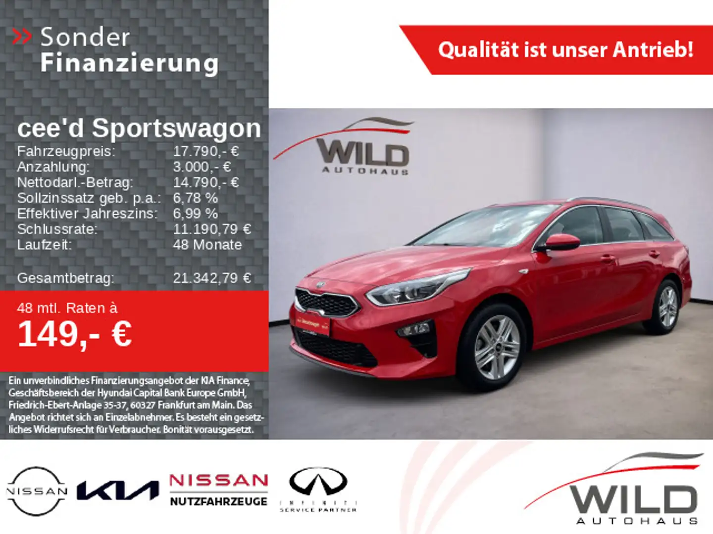 Kia Ceed SW / cee'd SW Ceed Sportswagon 1.0 TGDI Vision LED SHZ Carplay Rot - 1