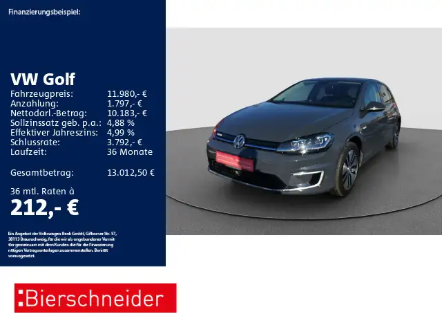 Volkswagen Golf e-Golf LED NAVI APP SHZ CAM