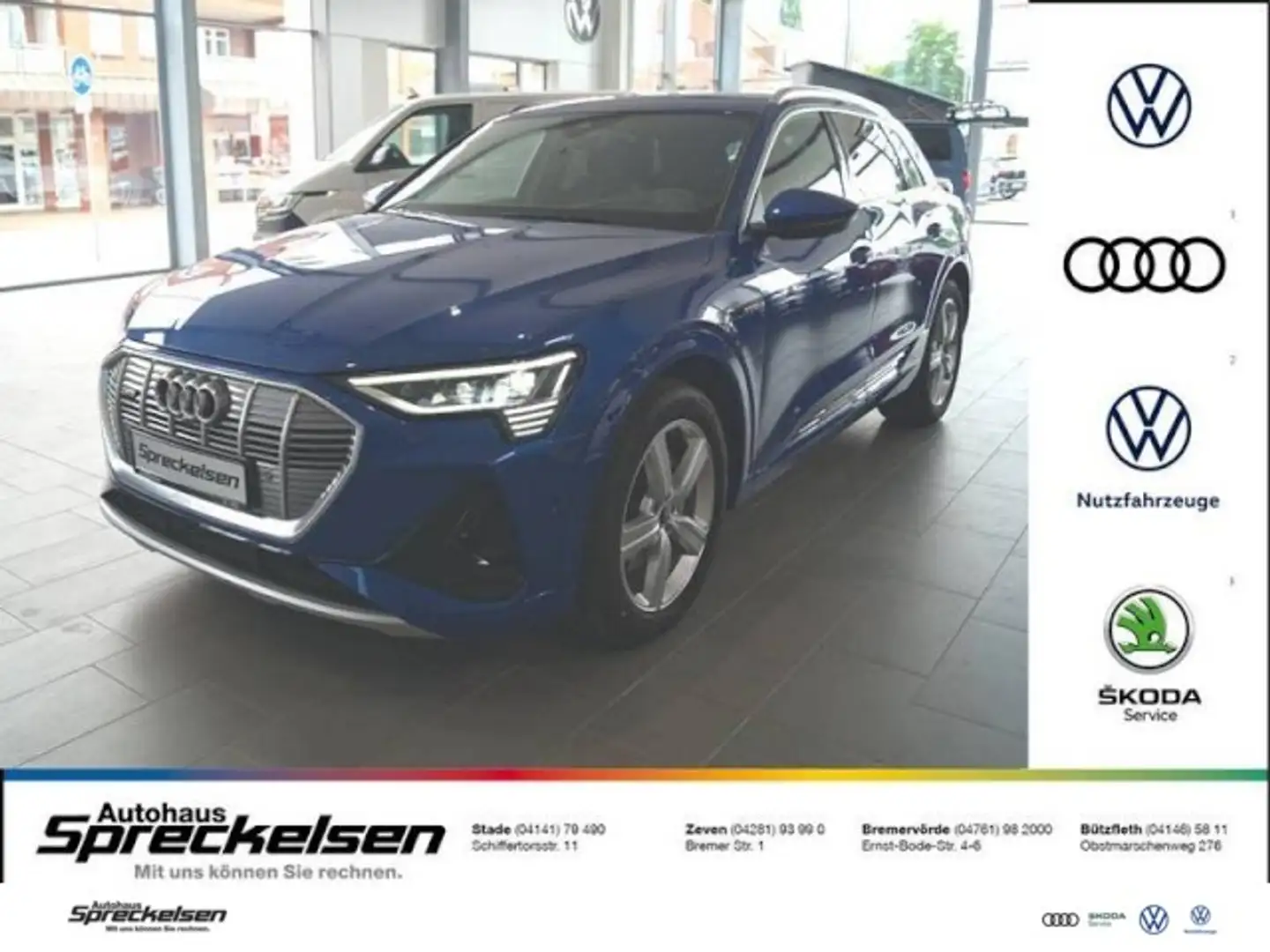 Audi e-tron 55 quattro++S line++Matrix-LED++ Klima Navi Blau - 1