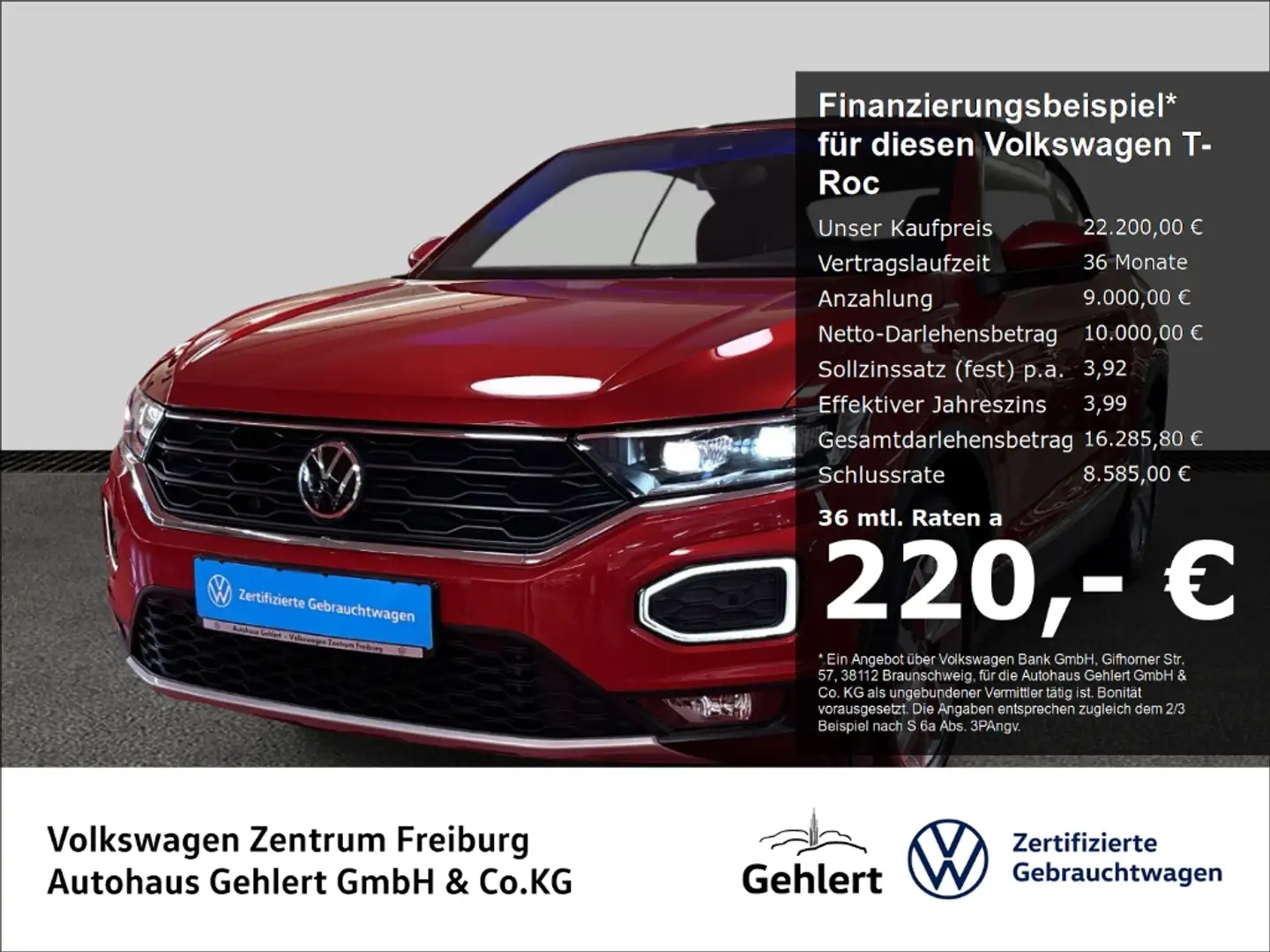 Volkswagen T-Roc Cabriolet Style 1.5 TSI Navi LED Klima Rückfahrkam Rood - 1