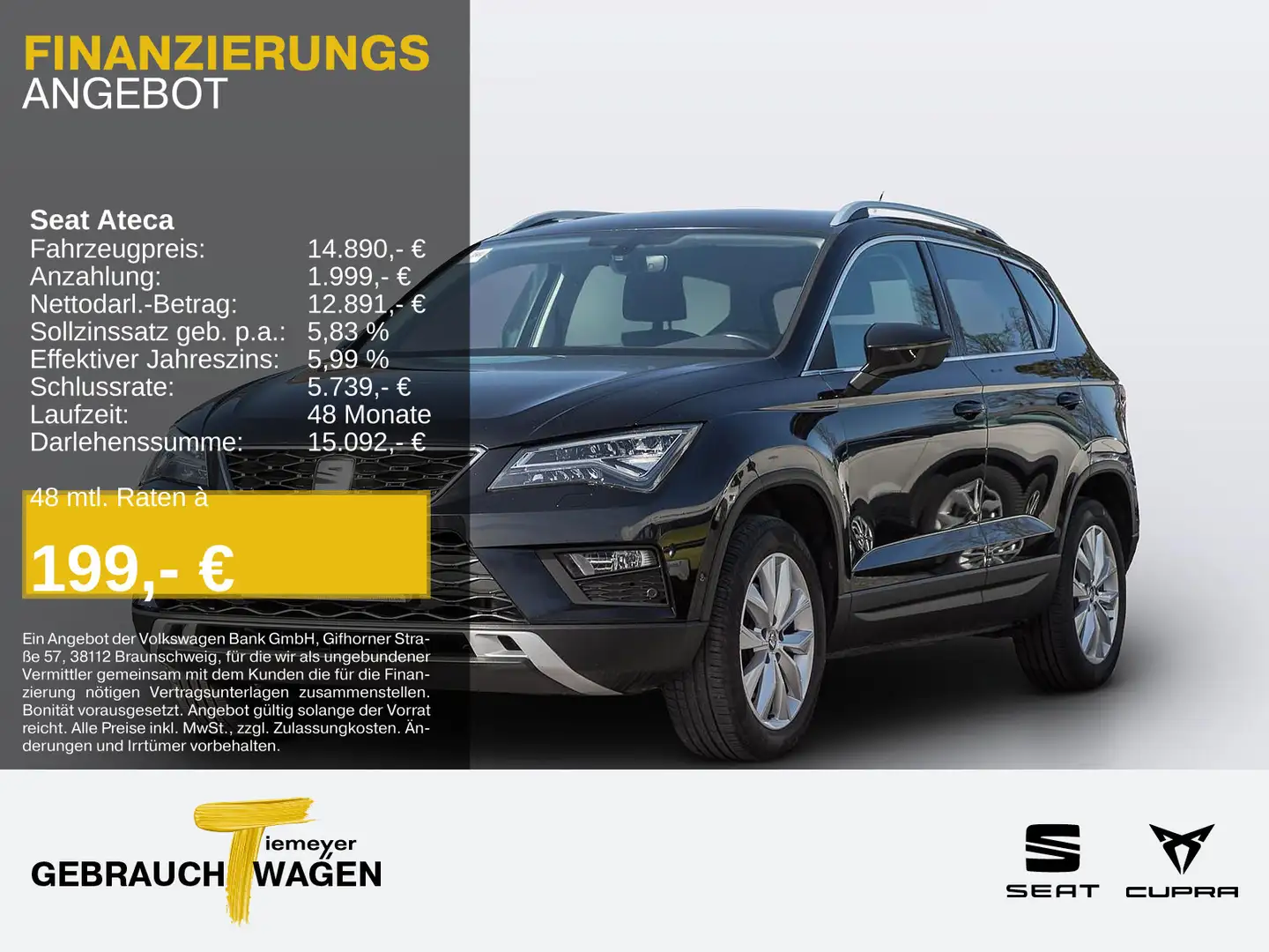 SEAT Ateca TSI DSG STYLE NAVI LED eKLAPPE FULL-LINK Negro - 1