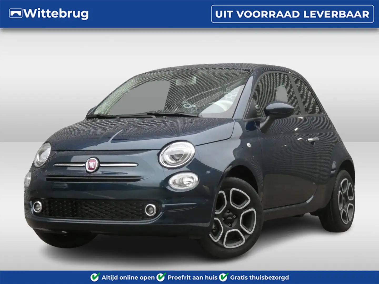 Fiat 500 1.0 70PK Hybrid Club € 3.385,- VOORDEEL! | Pack Co Blauw - 1
