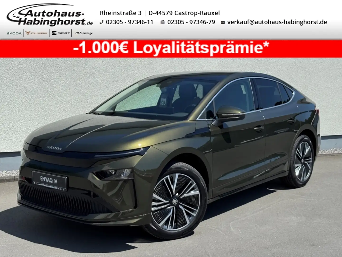 Skoda Enyaq Coupe 60 - 63kWh AHK e.Hk Navi PDC ACC 20Alu Verde - 1