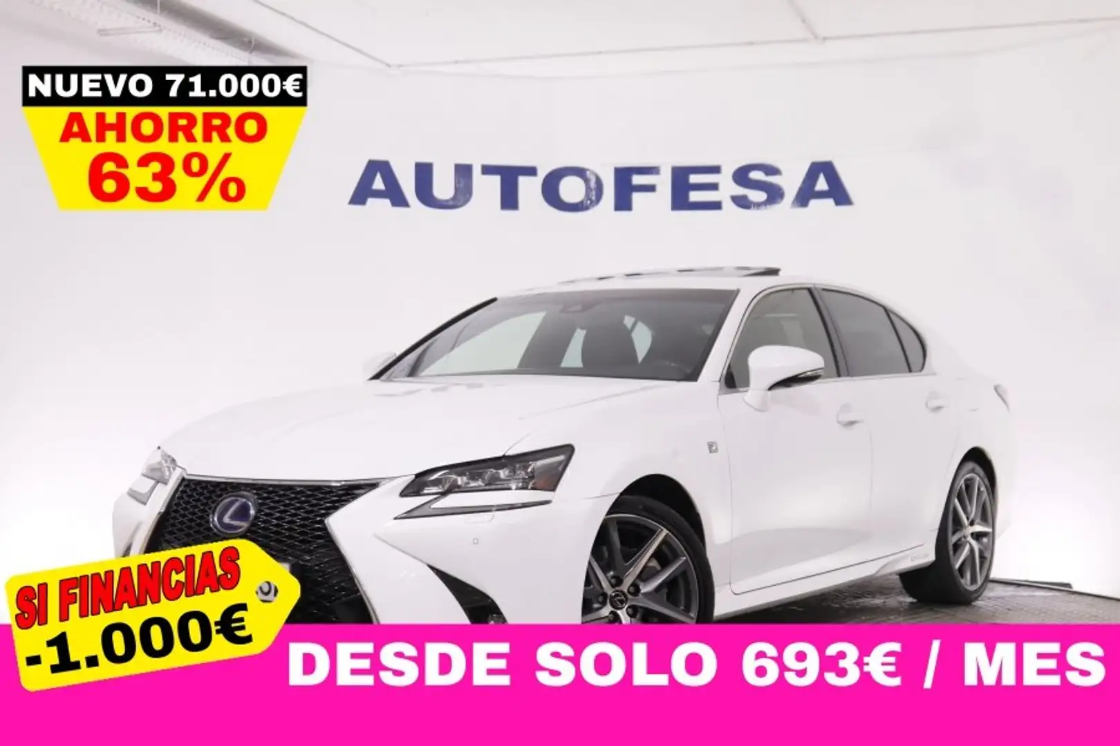 Lexus GS 300 300h F-SPORT AUTO 224CV 4P # TECHO ELE,CUERO,NAVY, Blanco - 1