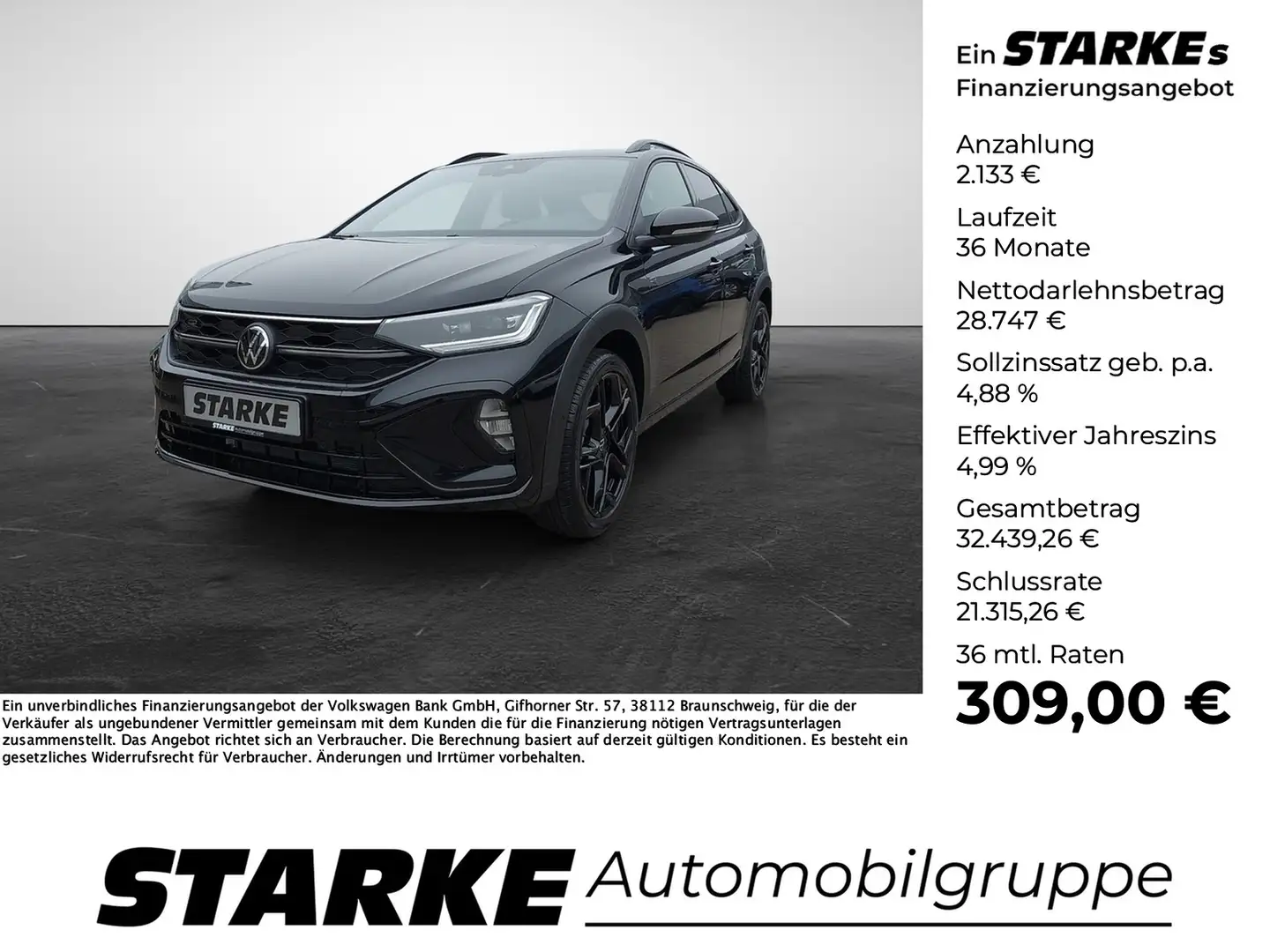 Volkswagen Taigo 1.0 TSI DSG R-Line Schwarz - 1