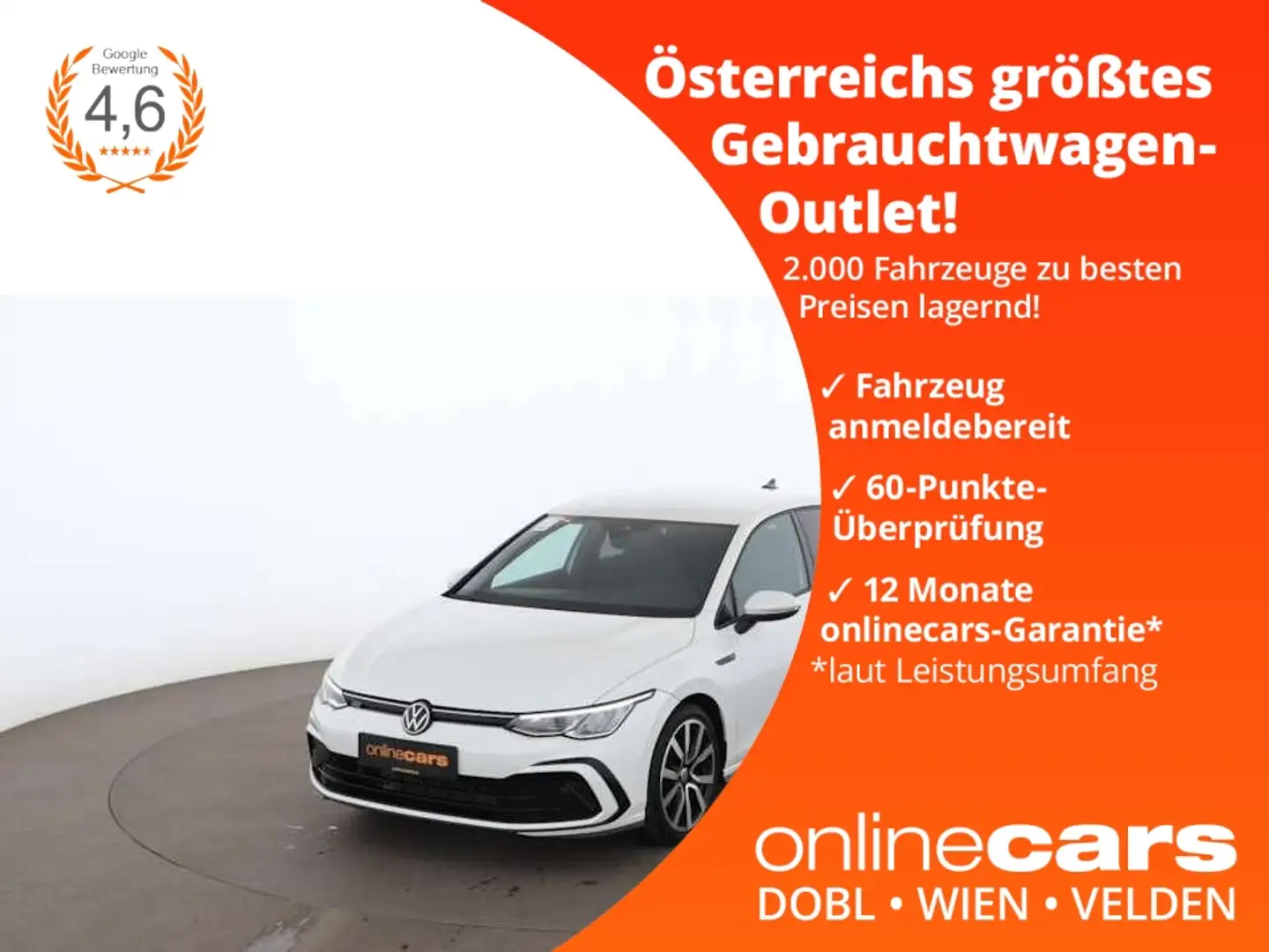 Volkswagen Golf VIII 1.5 eTSI R-Line Aut LED RADAR NAVI PDC Bianco - 1