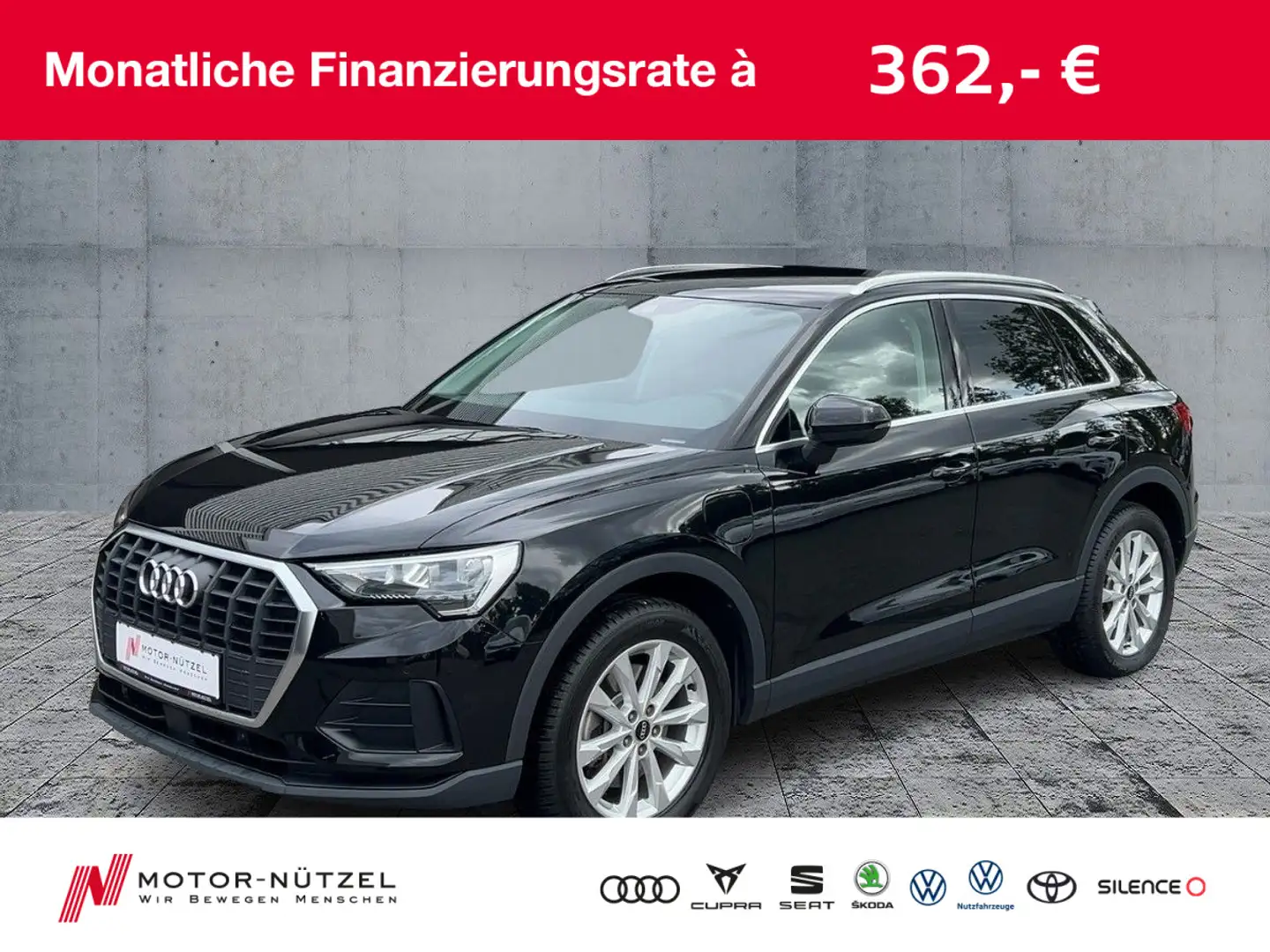 Audi Q3 45 TFSI e S-TR NAVI+2xPDC+GRA+SHZ+18"+VC Zwart - 1