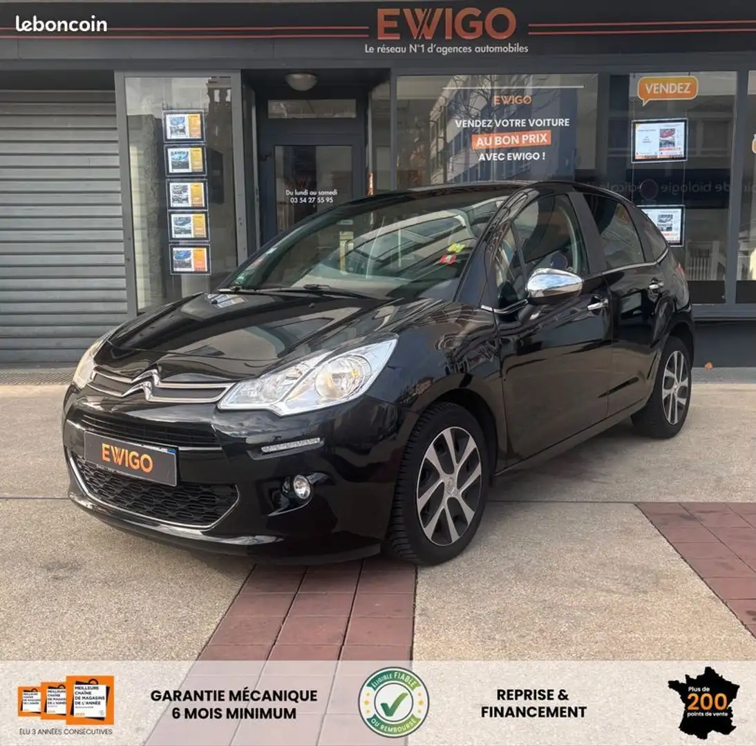 Citroen C3 1.4 hdi 70ch bva bmp5 clim regulateur radar ar Noir - 1