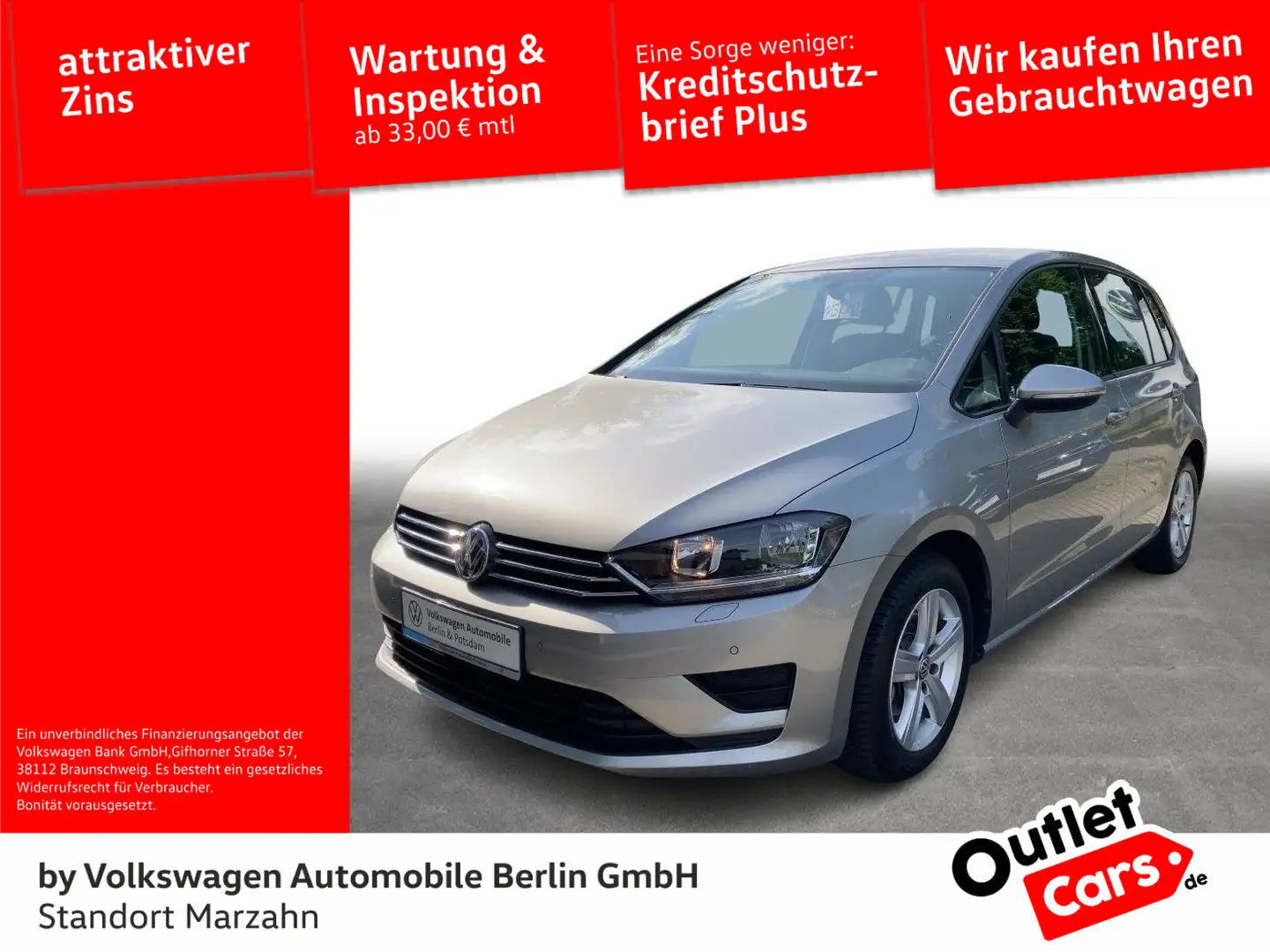 Volkswagen Golf Sportsvan Golf VII Sportsvan 1.4 TSI BMT Comfortline Argento - 1