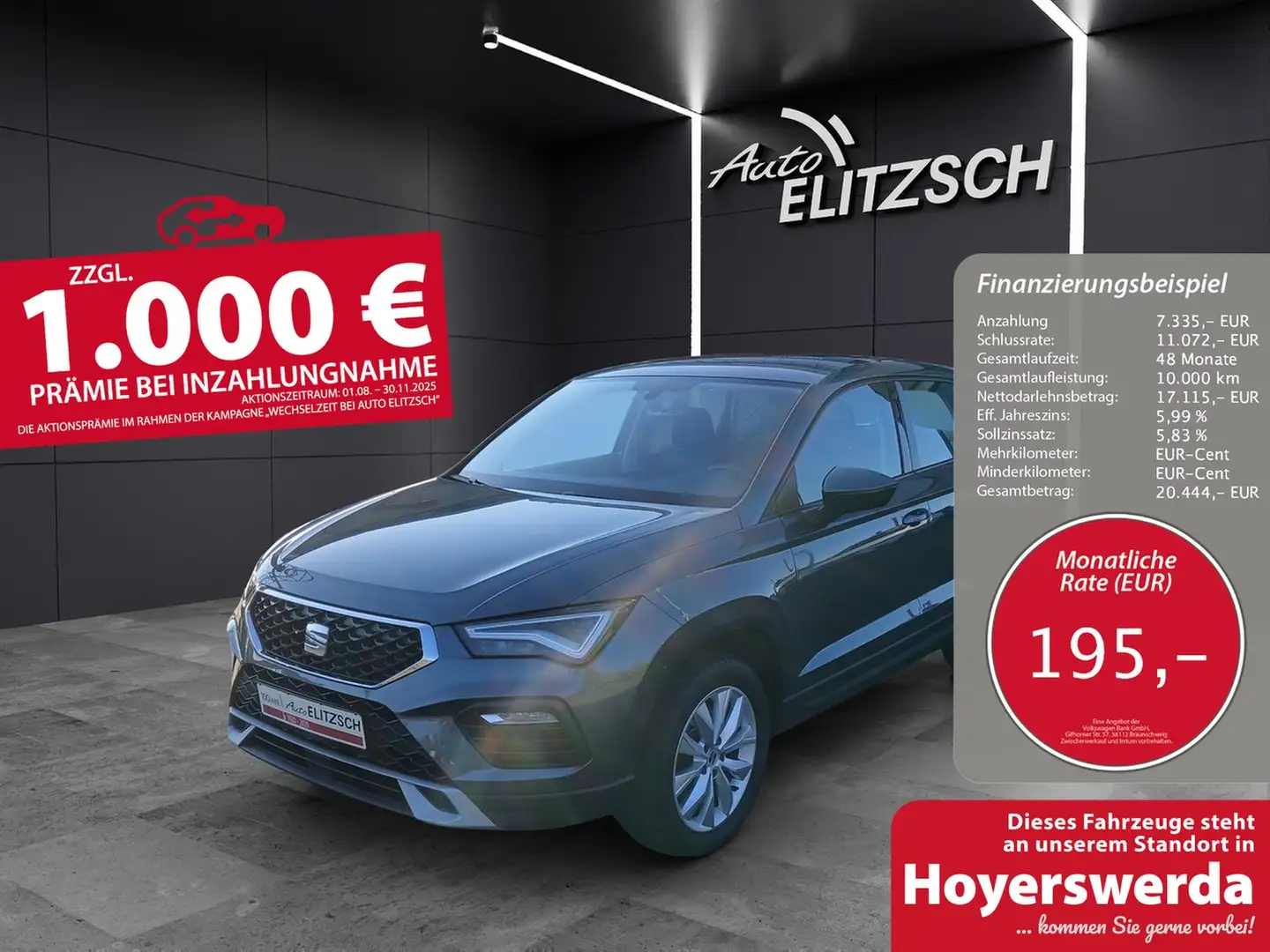 SEAT Ateca TDI Style DSG STH LED Navi beats GRA PDC SH Grau - 1