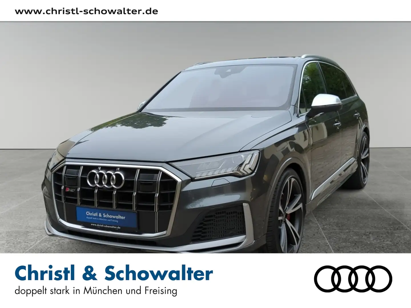 Audi SQ7 TFSI 4.0 LASER LUFTFED AHK PANO ACC LEDER Grau - 1
