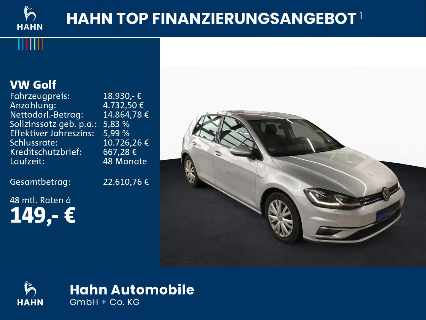 Volkswagen Golf VII 1.5TSI DSG BlueMotion Highline Standhzg Silber - 2