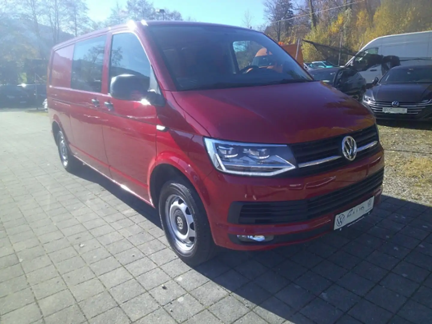 Volkswagen T6 Kombi Transporter Kasten LR 2.0 TDI*Klima*LED*AHK*SHZ*G Rot - 2