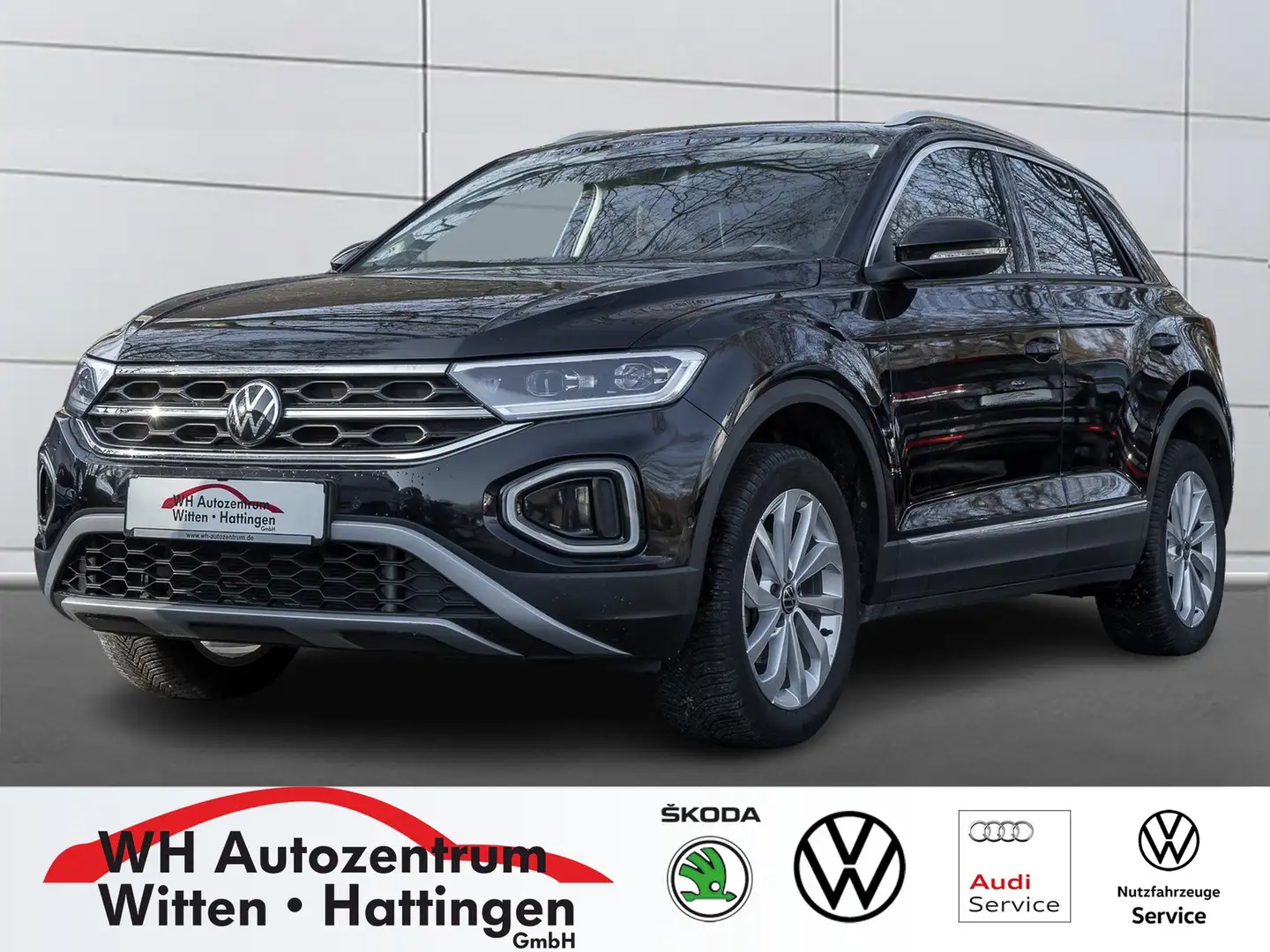 Volkswagen T-Roc 1.5 TSI STYLE NAVI AHK LED PDC GJ-REIFEN Schwarz - 1