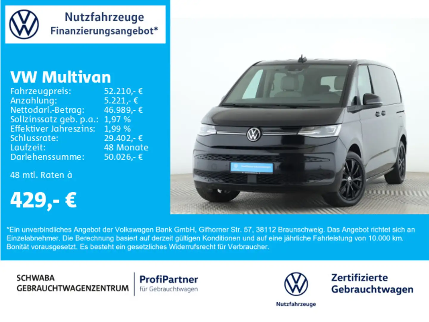 Volkswagen T7 Multivan T7 Multivan Life 2.0 TDI DSG *IQ.LIGHT*AHK*18"* Schwarz - 1