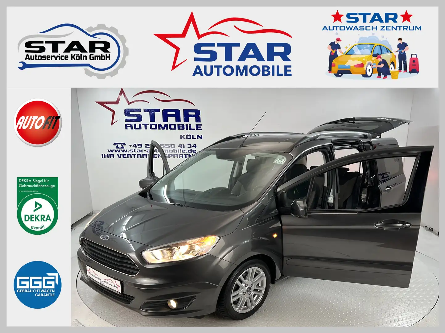 Ford Tourneo Courier Tourneo Titanium 1,0i 74kW*KAMERA*LEDER*BT*NAVI*E6 Szürke - 1