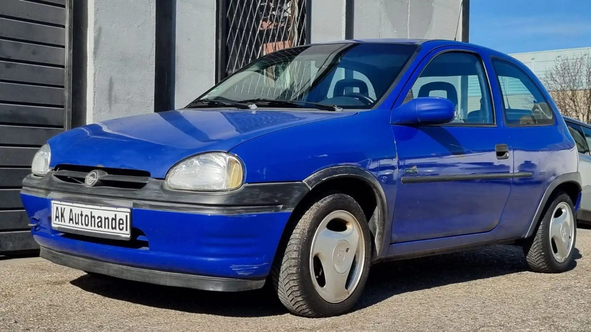 Opel Corsa schiebedach Blau - 1
