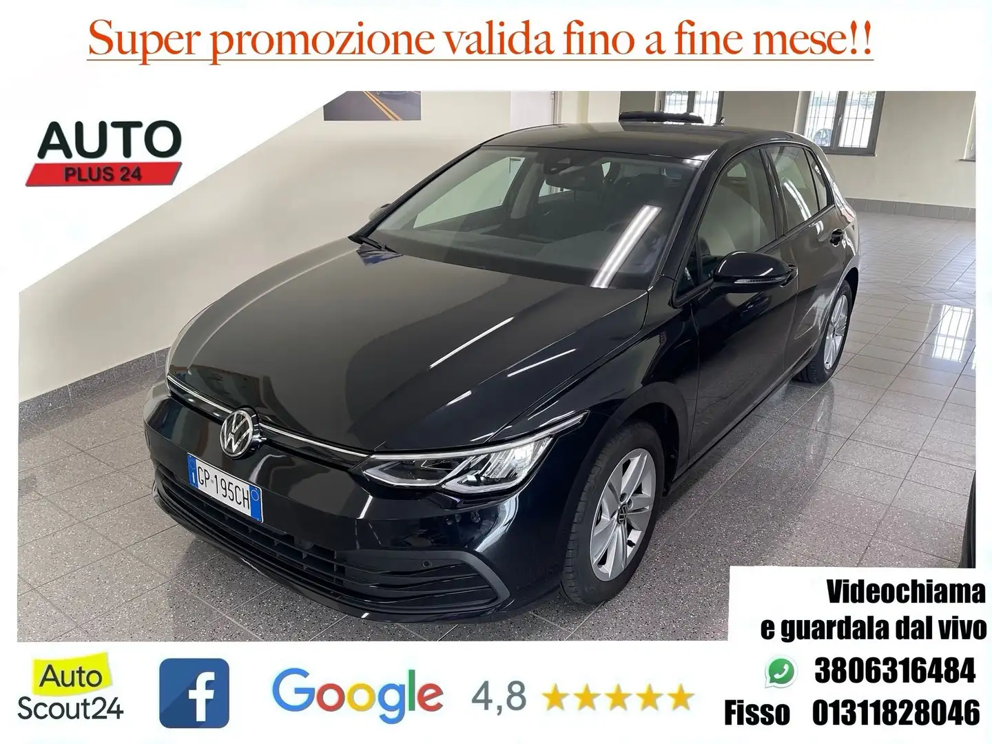 Volkswagen Golf 1.0 eTSI EVO DSG Life CON PROMO PLUS (VEDI DESCR) Nero - 1