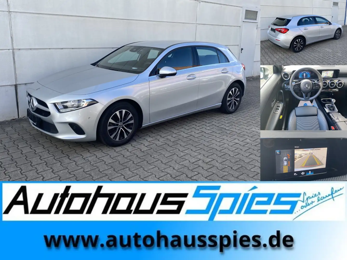 Mercedes-Benz A 200 Business RKam TLeder Shz DAB CarPlay AndAuto Silber - 1