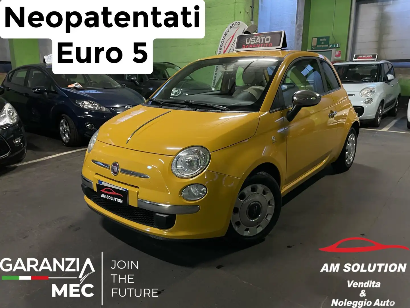 Fiat 500 1.2 Neopatentati Euro 5 Giallo - 1
