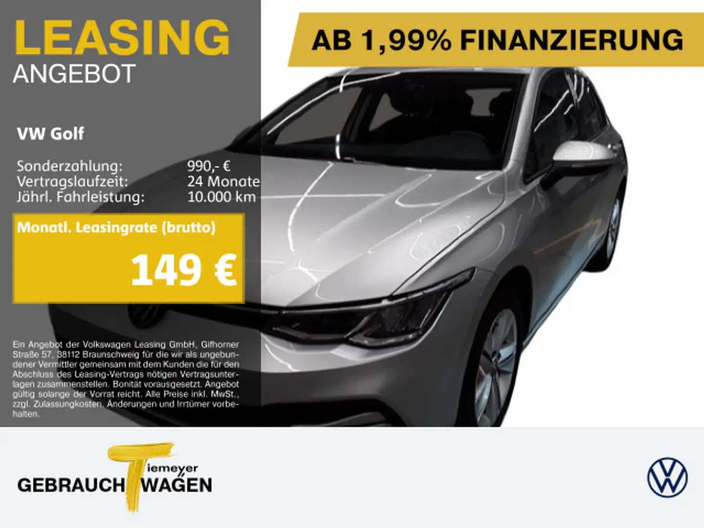 Volkswagen Golf 1.5 TSI LIFE NAVI LED SITZH PDC+ Argent - 1
