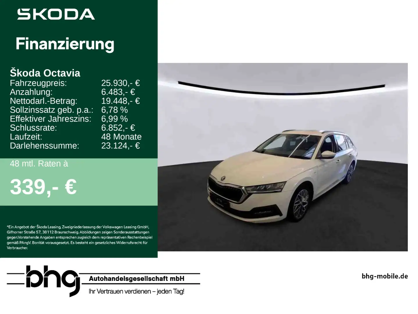 Skoda Octavia Combi 1.5 TSI e-TEC DSG Tour Weiß - 1