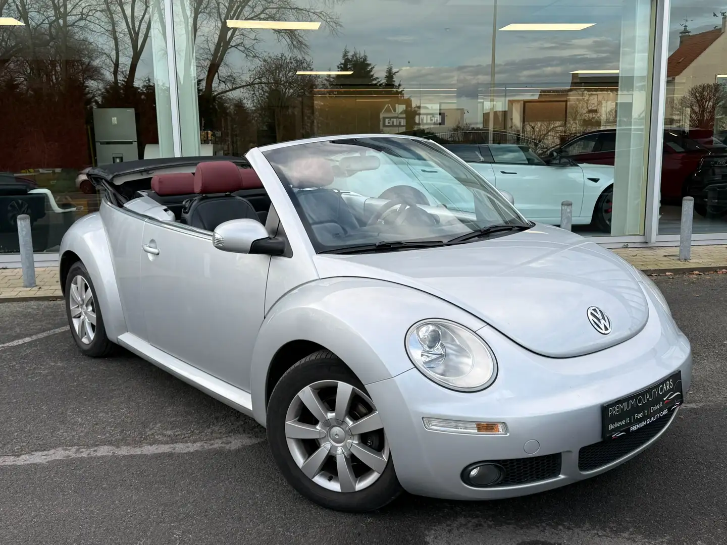 Volkswagen New Beetle 3500 € handelaasprijs CABRIOLET ZETELVERWARMING Gris - 2