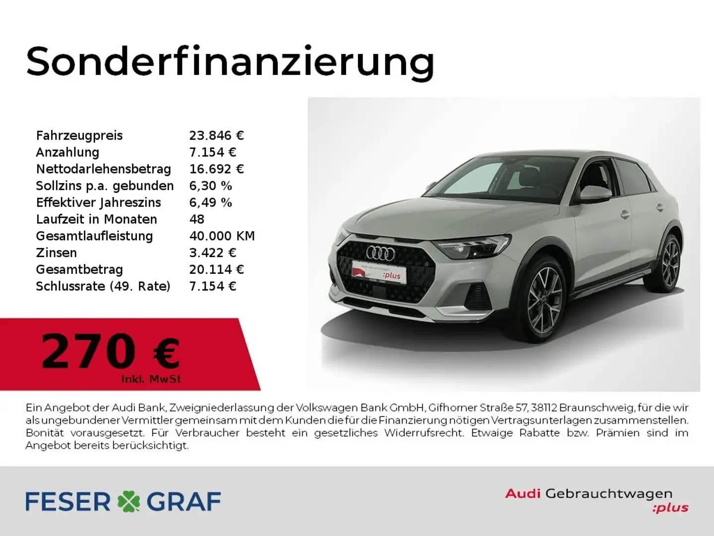 Audi A1 allstreet 30 TFSI S tronic LED,Sitzhzg,Infotainmen Argento - 1
