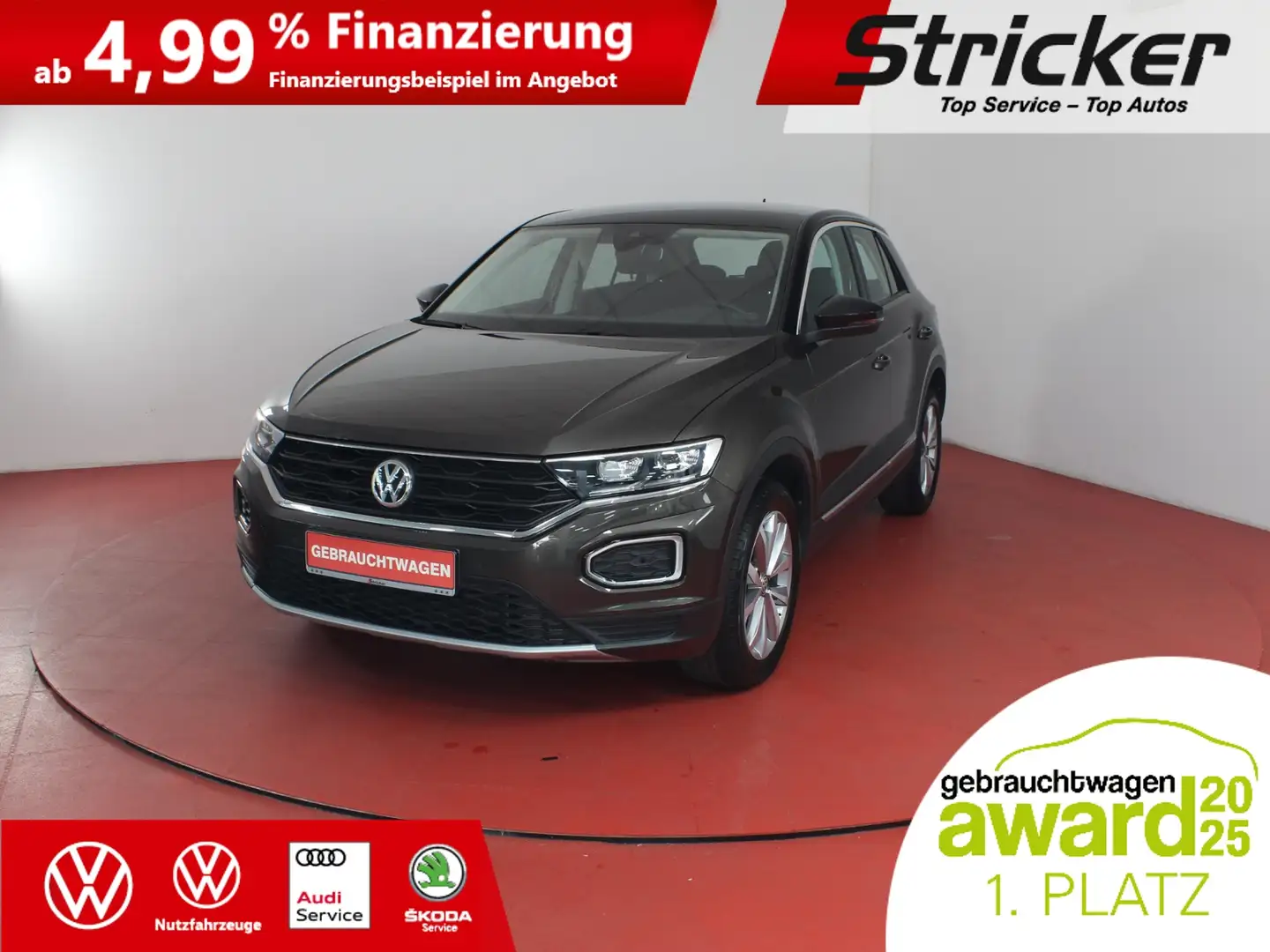 Volkswagen T-Roc Style 1.0 TSI 214,-ohne Anzahlung App-Connect Nav Braun - 2