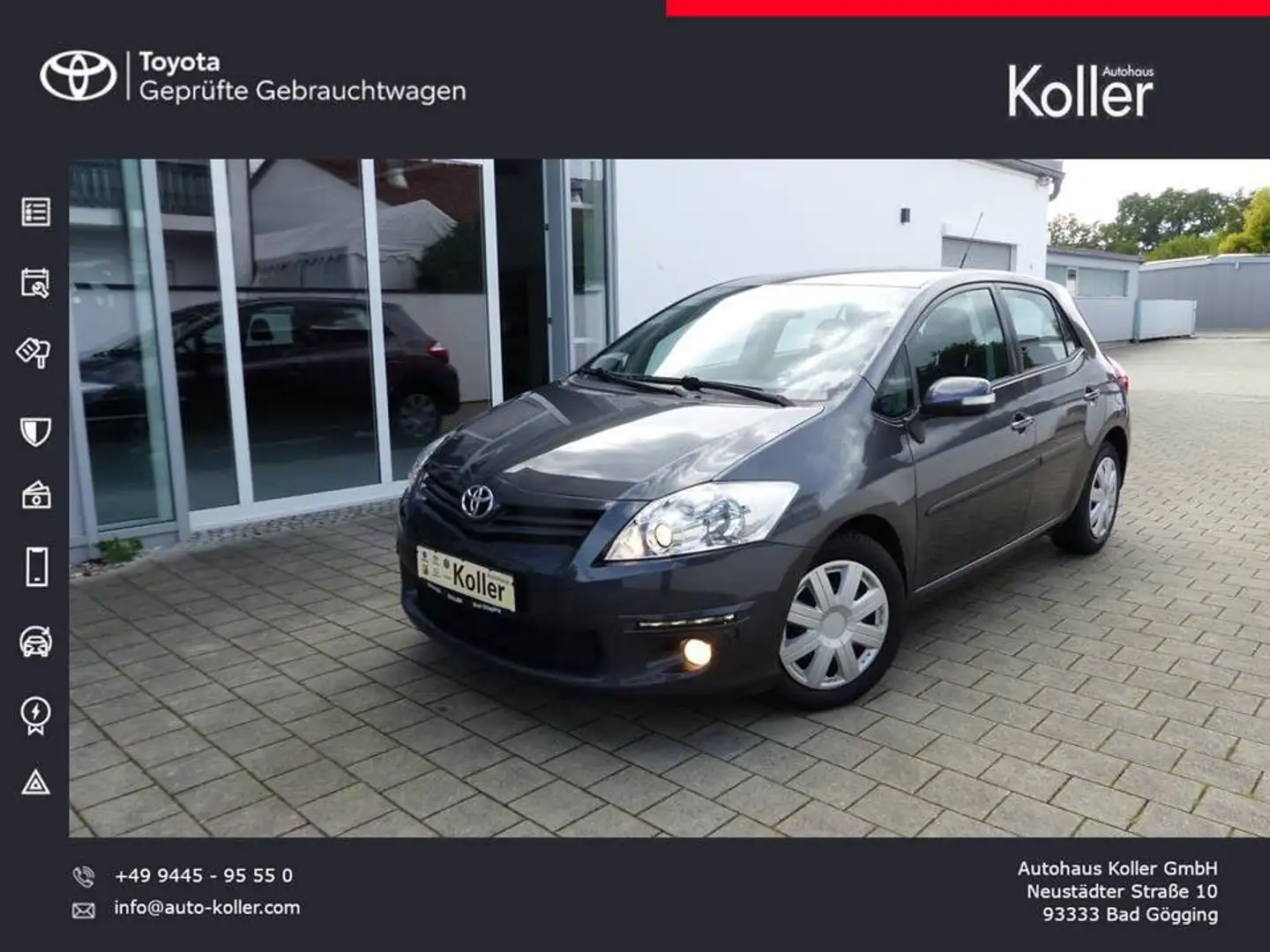 Toyota Auris 1.6 Automatik Edition Navi SHZ Bluetooth Gris - 1