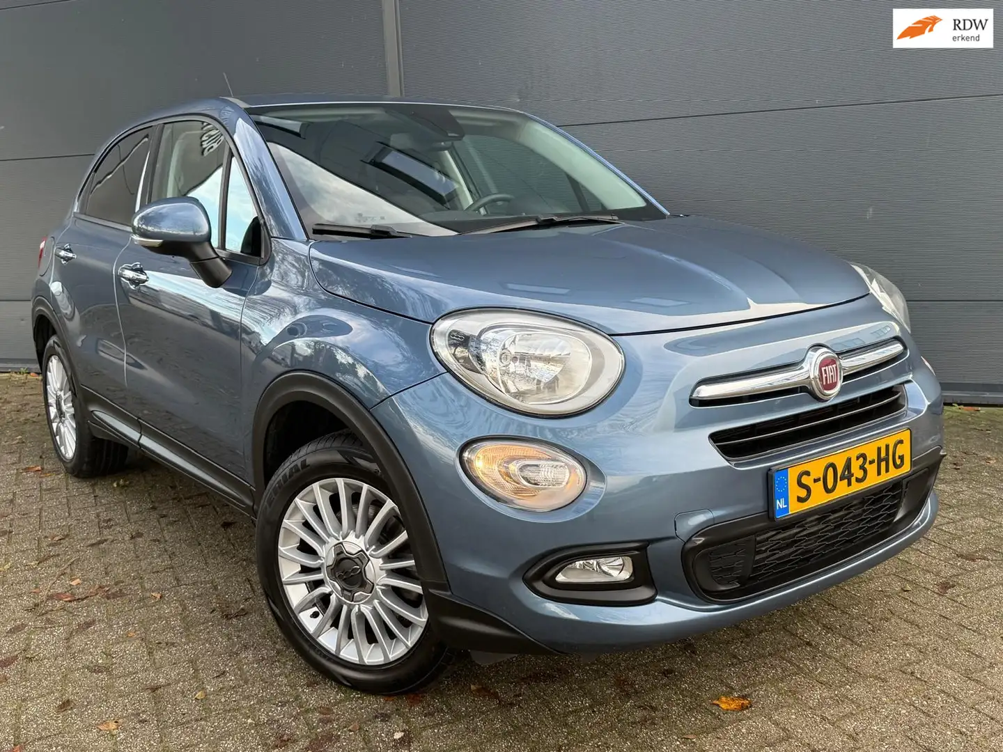 Fiat 500X 1.4 Turbo/AUTOMAAT/NAVI/airco/cruise/stoelverwarmi Blauw - 1