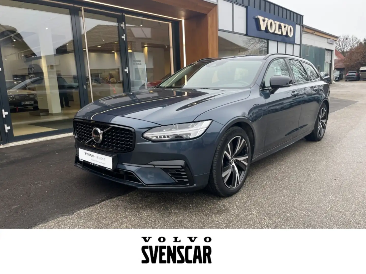 Volvo V90 T6 AWD Recharge R-Design Expression HUD, ACC, BLIS Blauw - 1