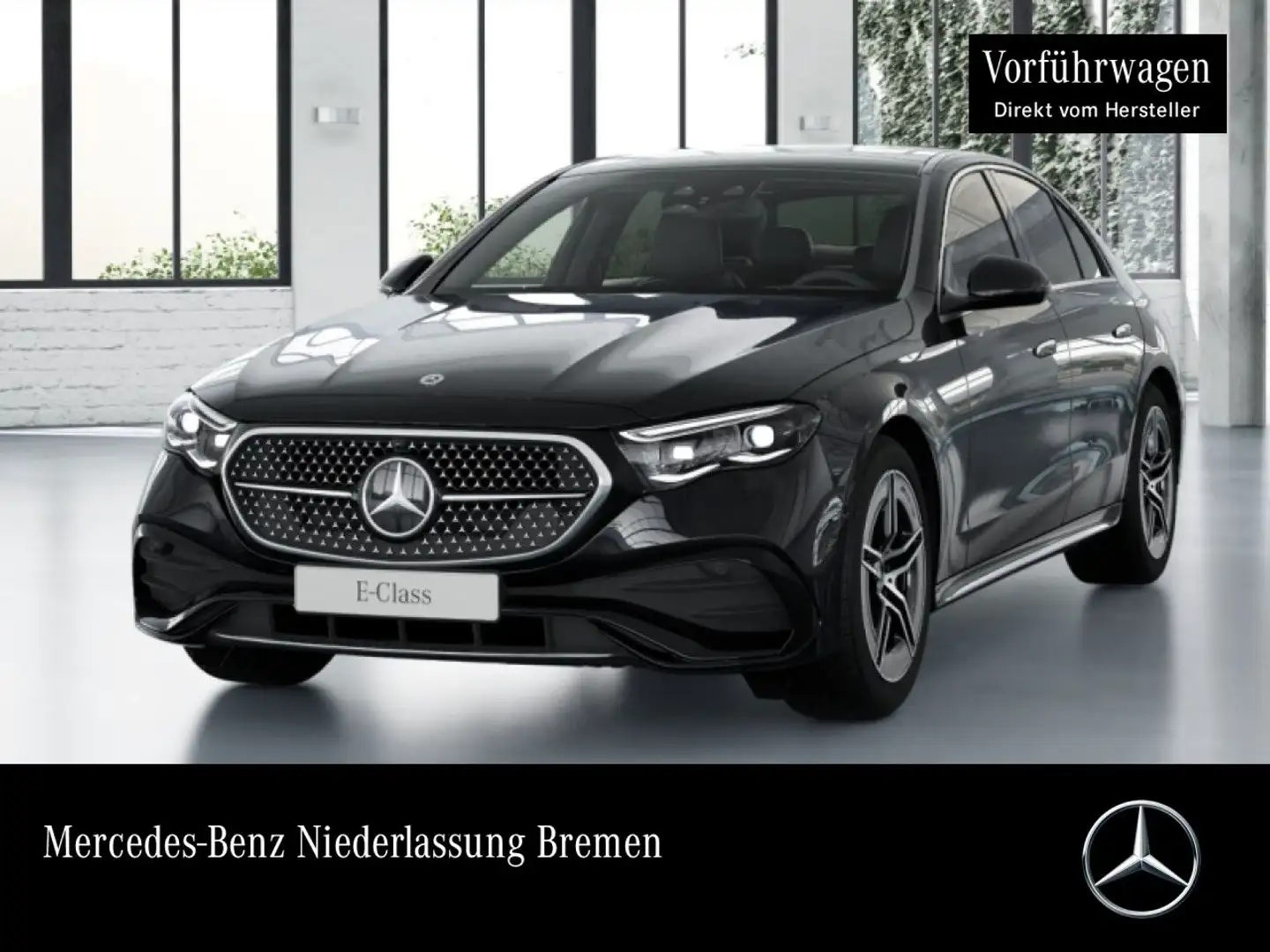 Mercedes-Benz E 220 d 4M AMG Fahrass 360° Pano Distr. AHK PTS 9G Noir - 1