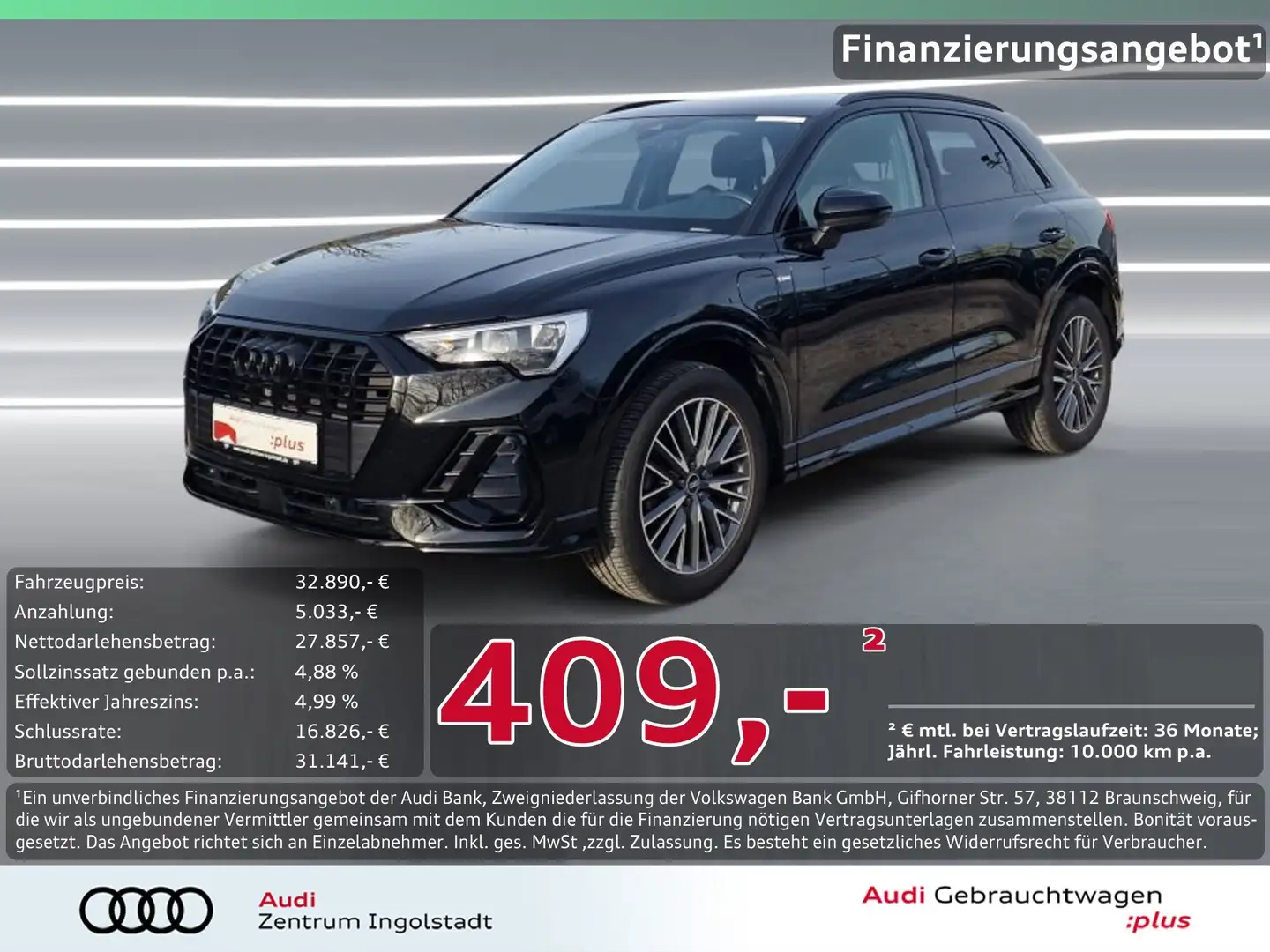 Audi Q3 45 TFSI e 2x S line NAVI ACC Optik-schwarz+ Schwarz - 1