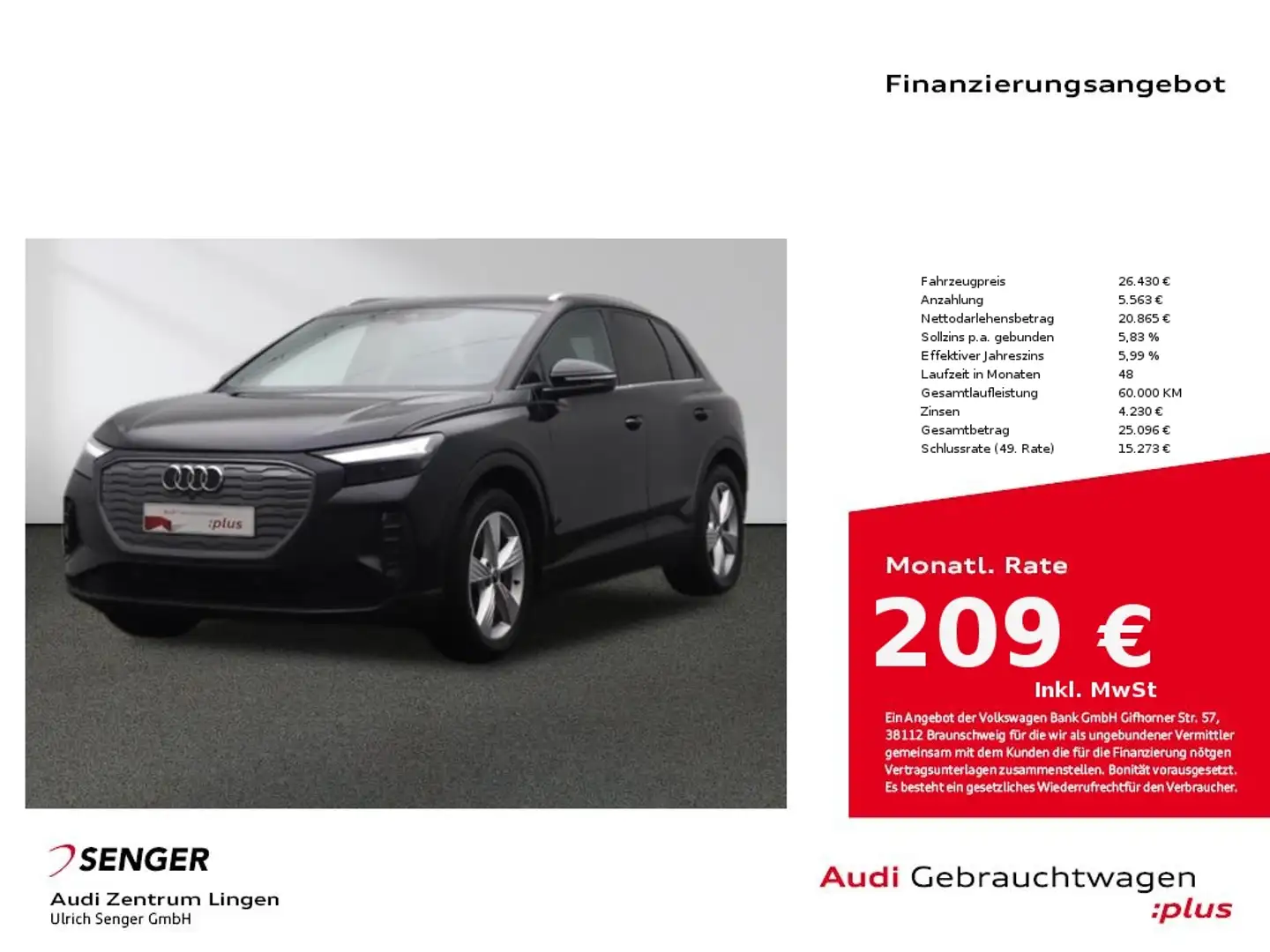 Audi Q4 e-tron 40 MMI LED HUD smartphone interface Schwarz - 1