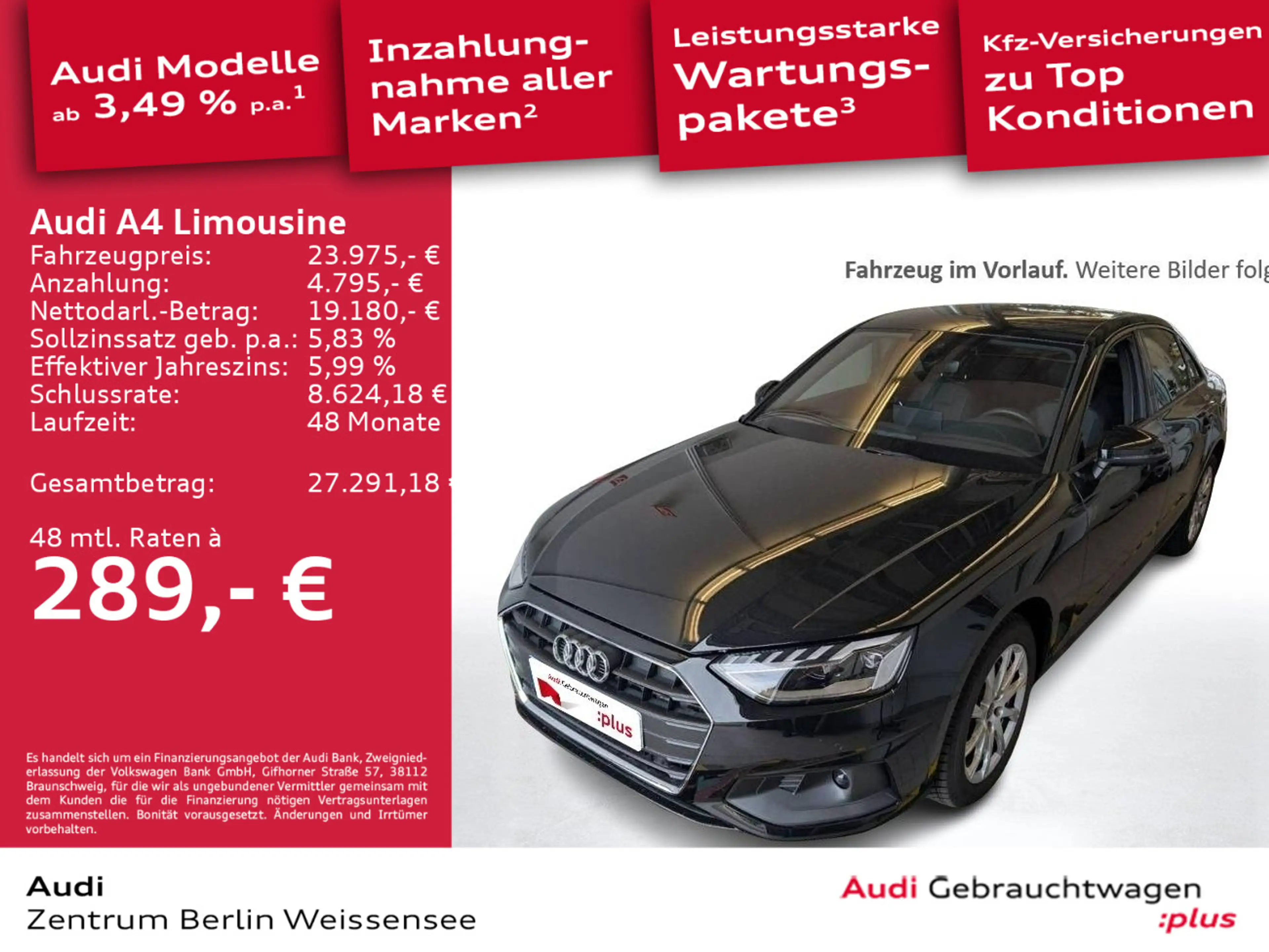 Audi A4 35 TFSI S-TRO*GJR*APP*LED*B&O*TEMP* — photo 2
