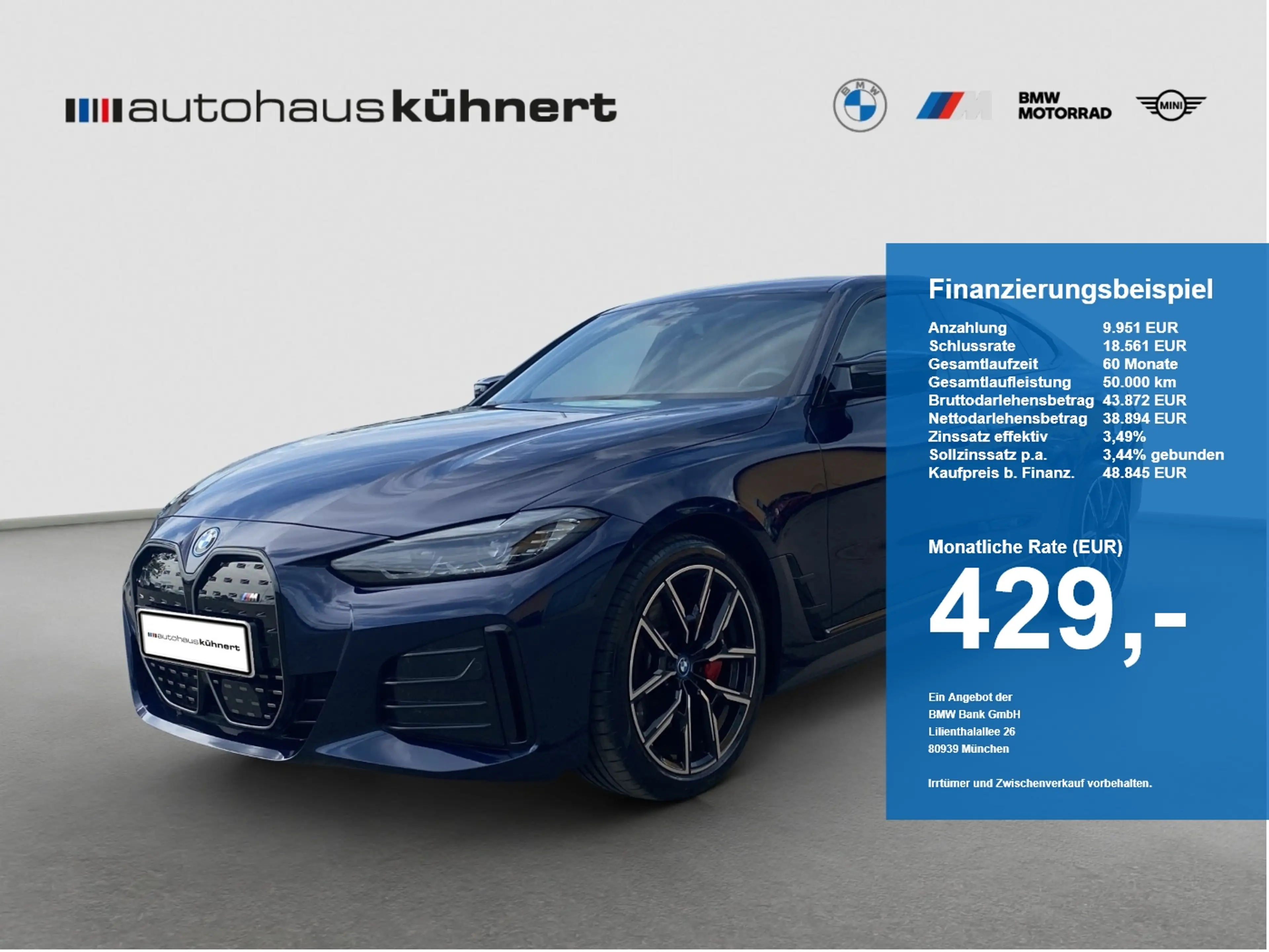 BMW i4 M50 Gran Coupé ///M-Sport PRO ACC SpurAss AHK