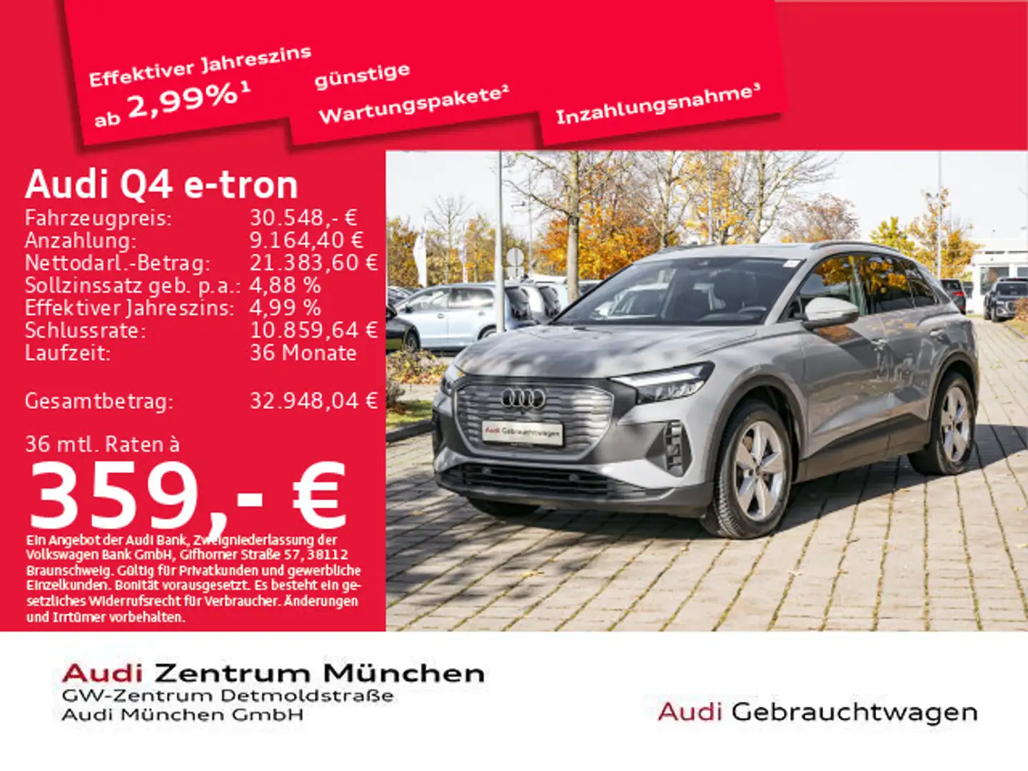 Audi Q4 e-tron 40 Pano/ACC/Virtual/Navi+ Grau - 1