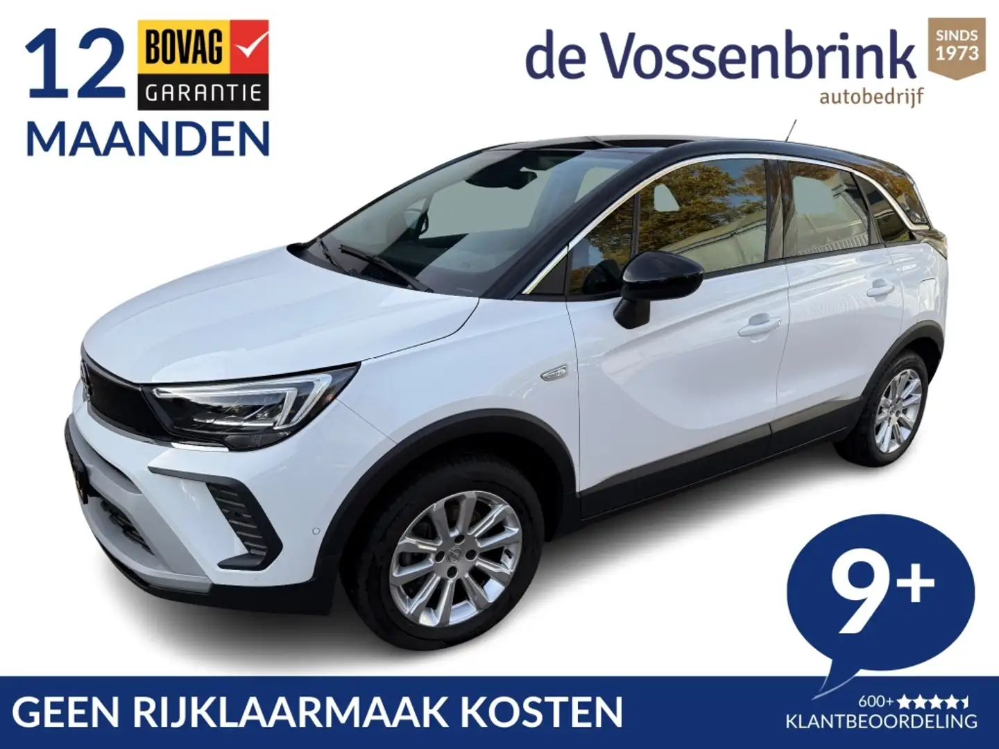 Opel Crossland 1.2 T Elegance Automaat 131pk *Geen Afl. kosten* Blanc - 1