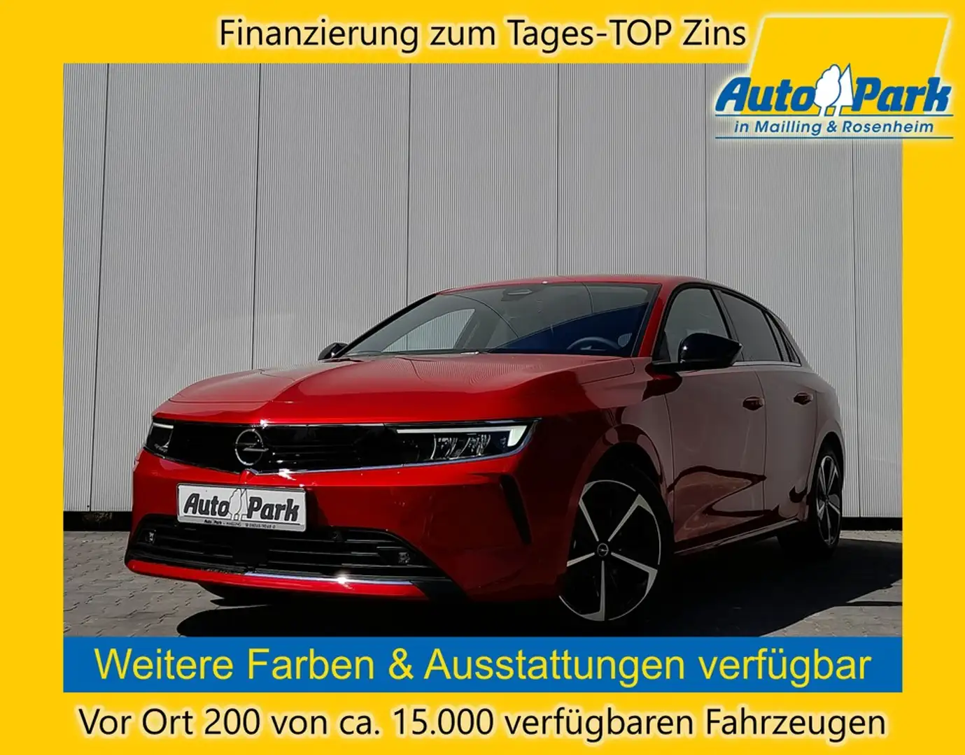 Opel Astra 1.2 Turbo LED~RFK~NAVI~KLIMA~SHZ~LHZ~DAB~BT Czerwony - 1