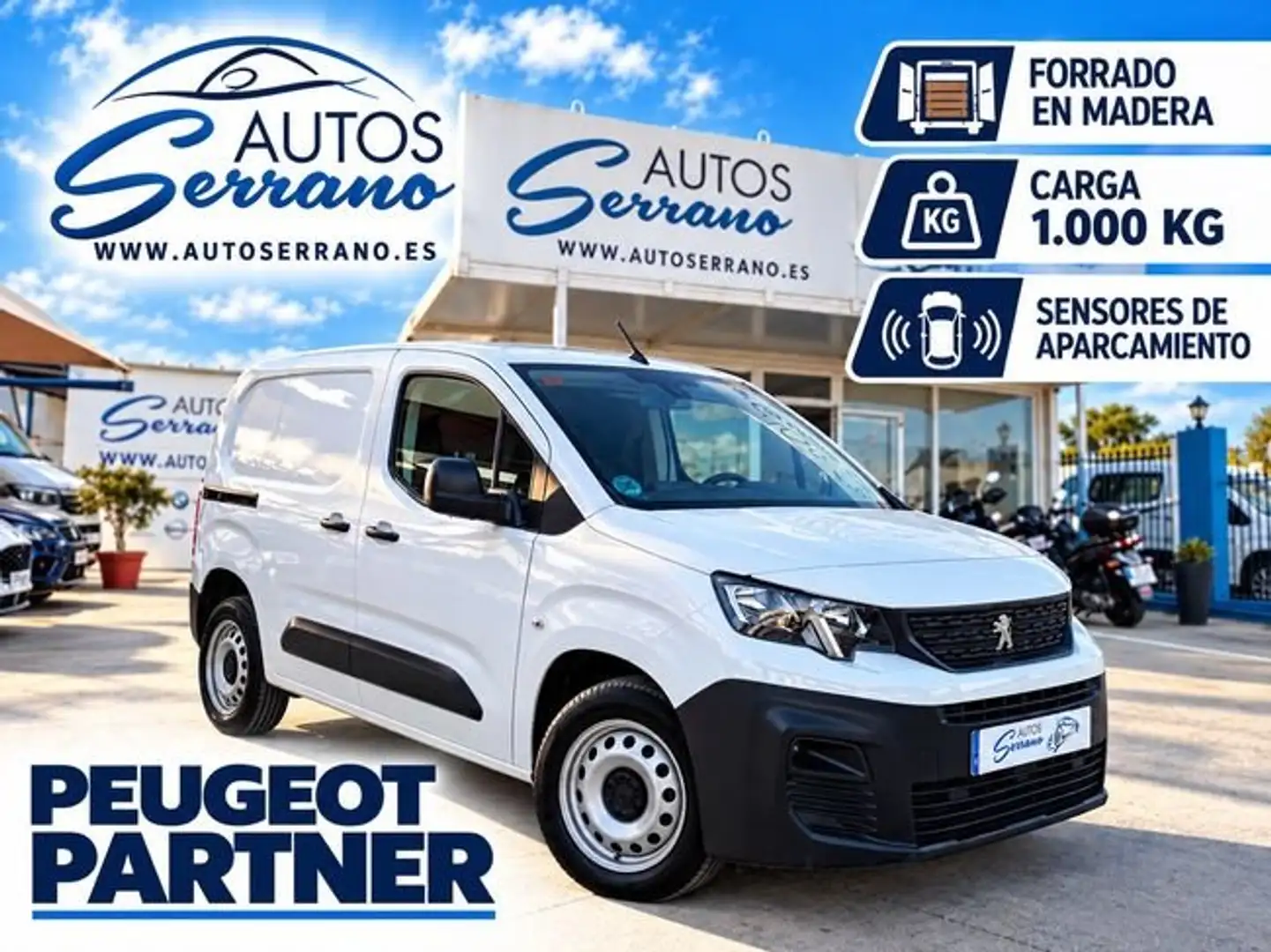 Peugeot Partner STANDARD 1000KG BLUEHDI 73 KW 100CV Blanco - 1