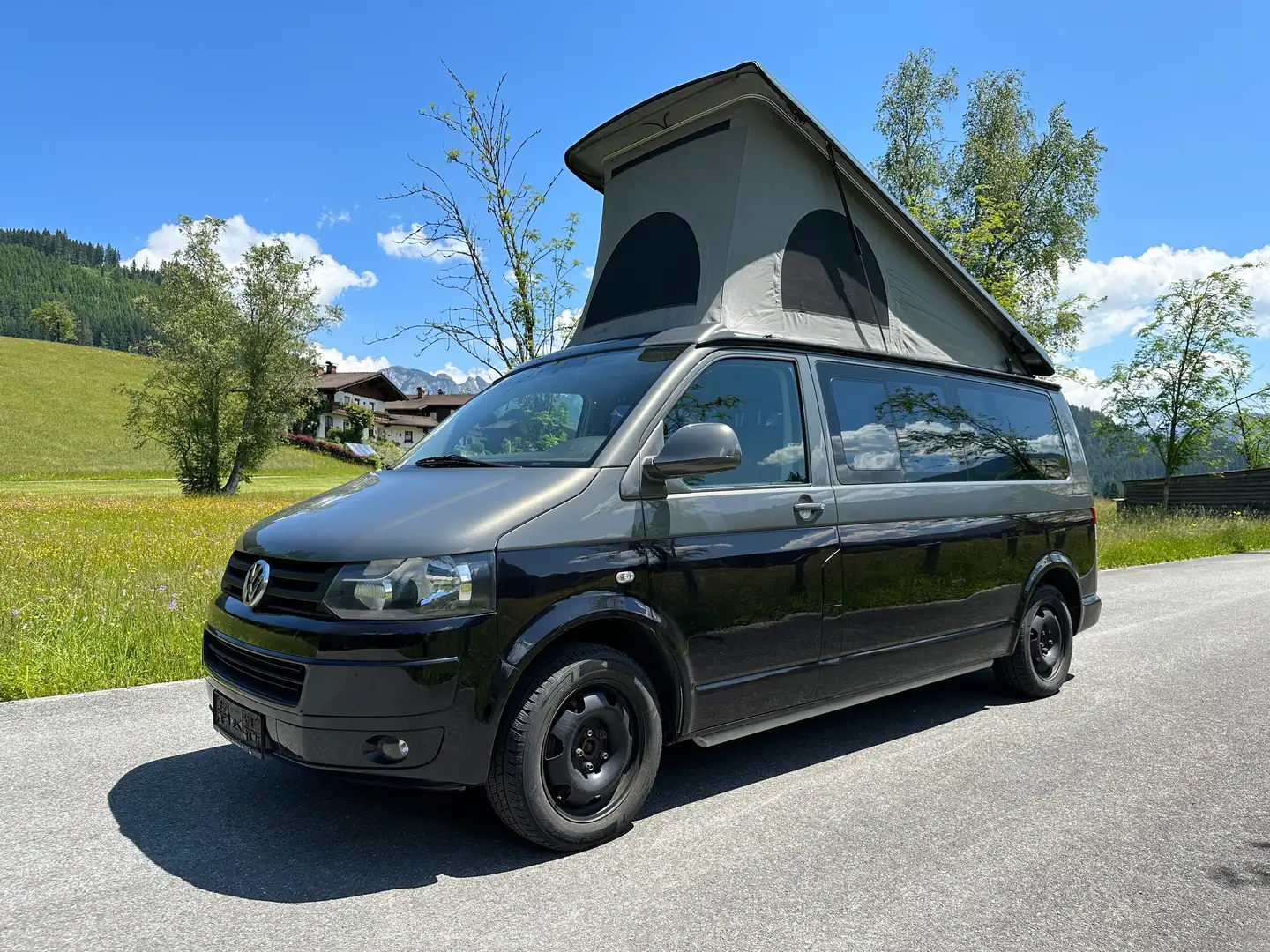 VW Bus T5 Außenspiegel schwarz komplett rechts elektrisch