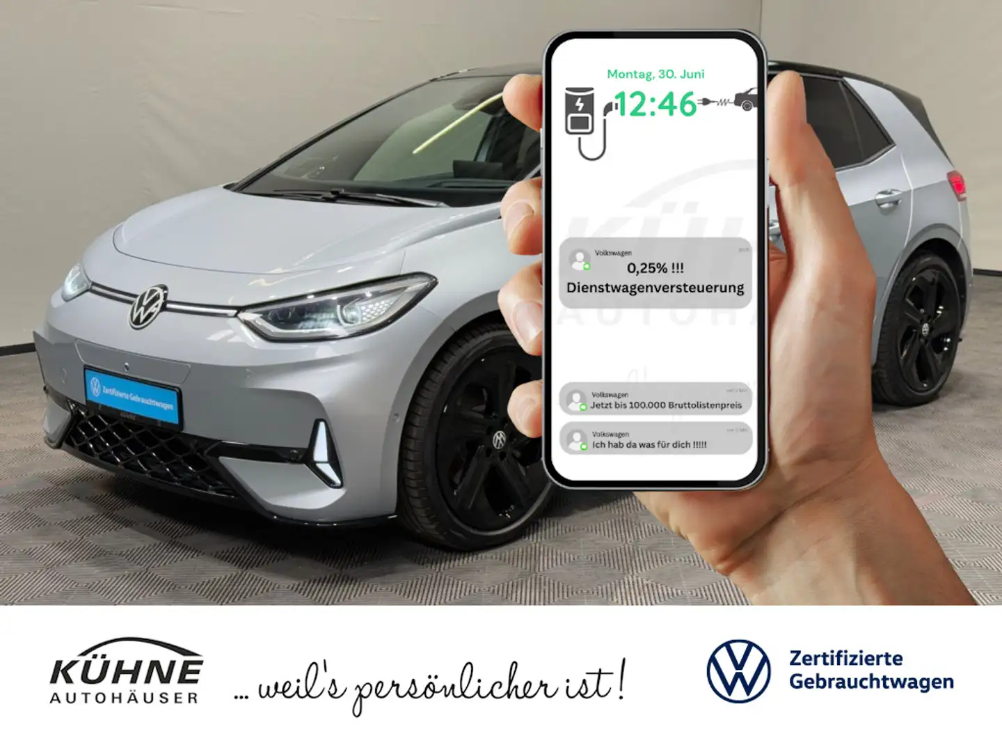 Volkswagen ID.3 GTX Performance | MATRIX NAVI PANO 360° AHK Silber - 1