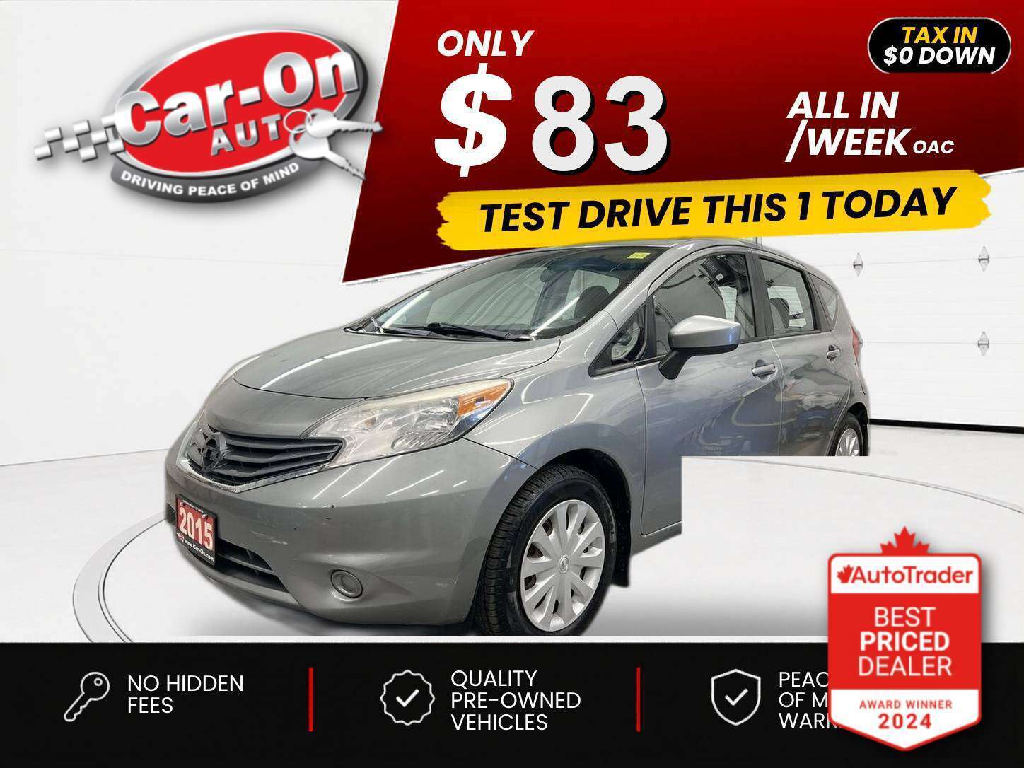 Gray 2015 Nissan Versa Note Hatchback Automatic