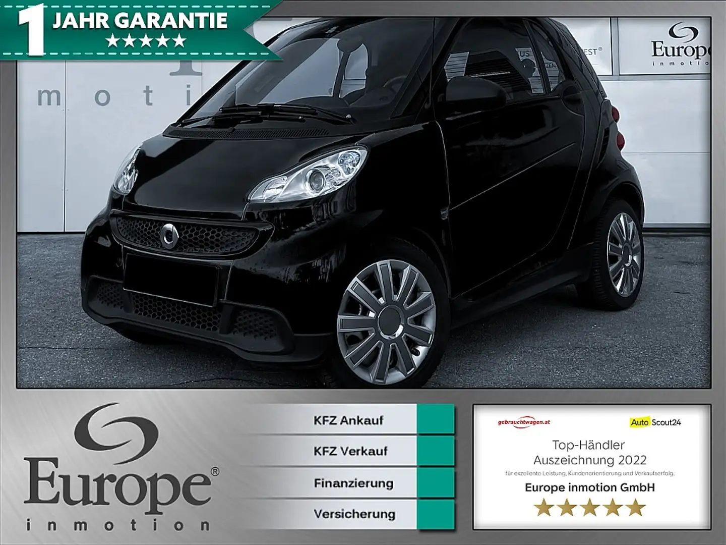 smart city-coupé/city-cabrio smart fortwo pure micro hybrid softouch /Klima/... Siyah - 1