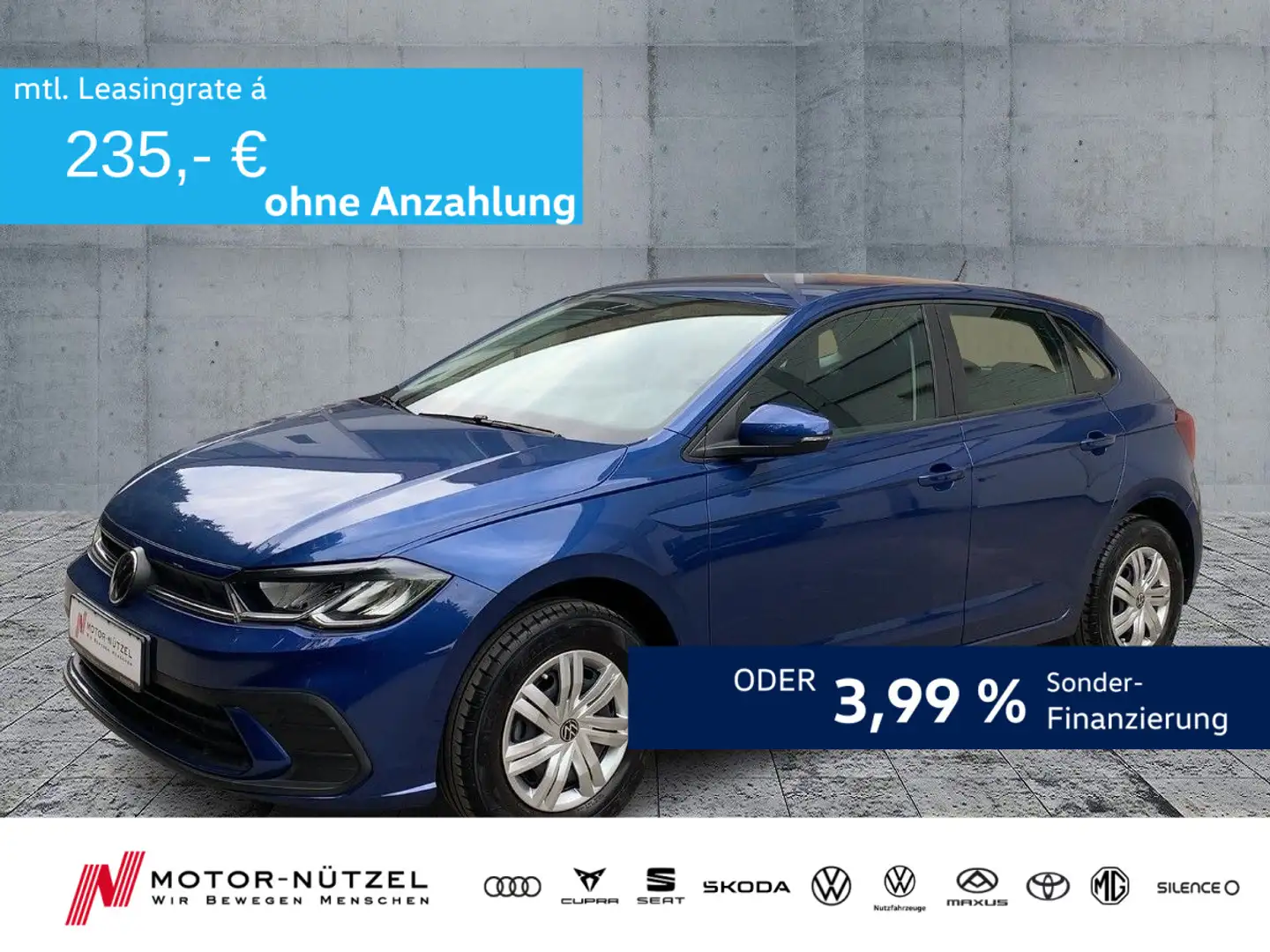 Volkswagen Polo 1.0 MPI FRESH LED+APP_CONNECT+DAB+MFL+ZV_FB Azul - 1
