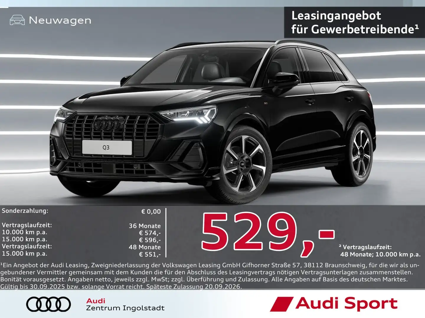 Audi Q3 S line 35 TFSI S tronic AHK,MMI UPE 58.095,- Schwarz - 1