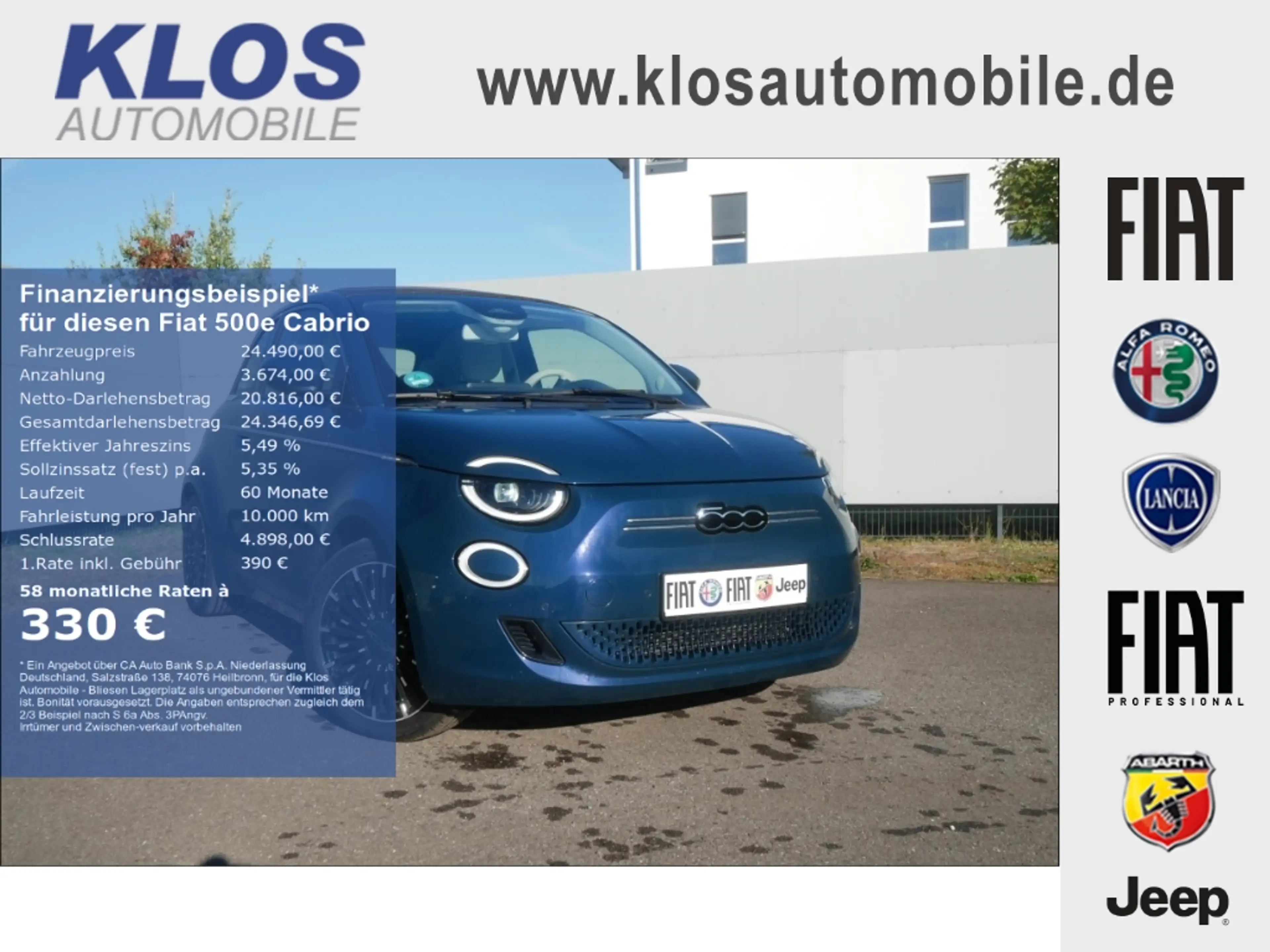 Fiat 500e BY BOCELLI AT 42 Kwh 118PS LED NAVI WINTER
