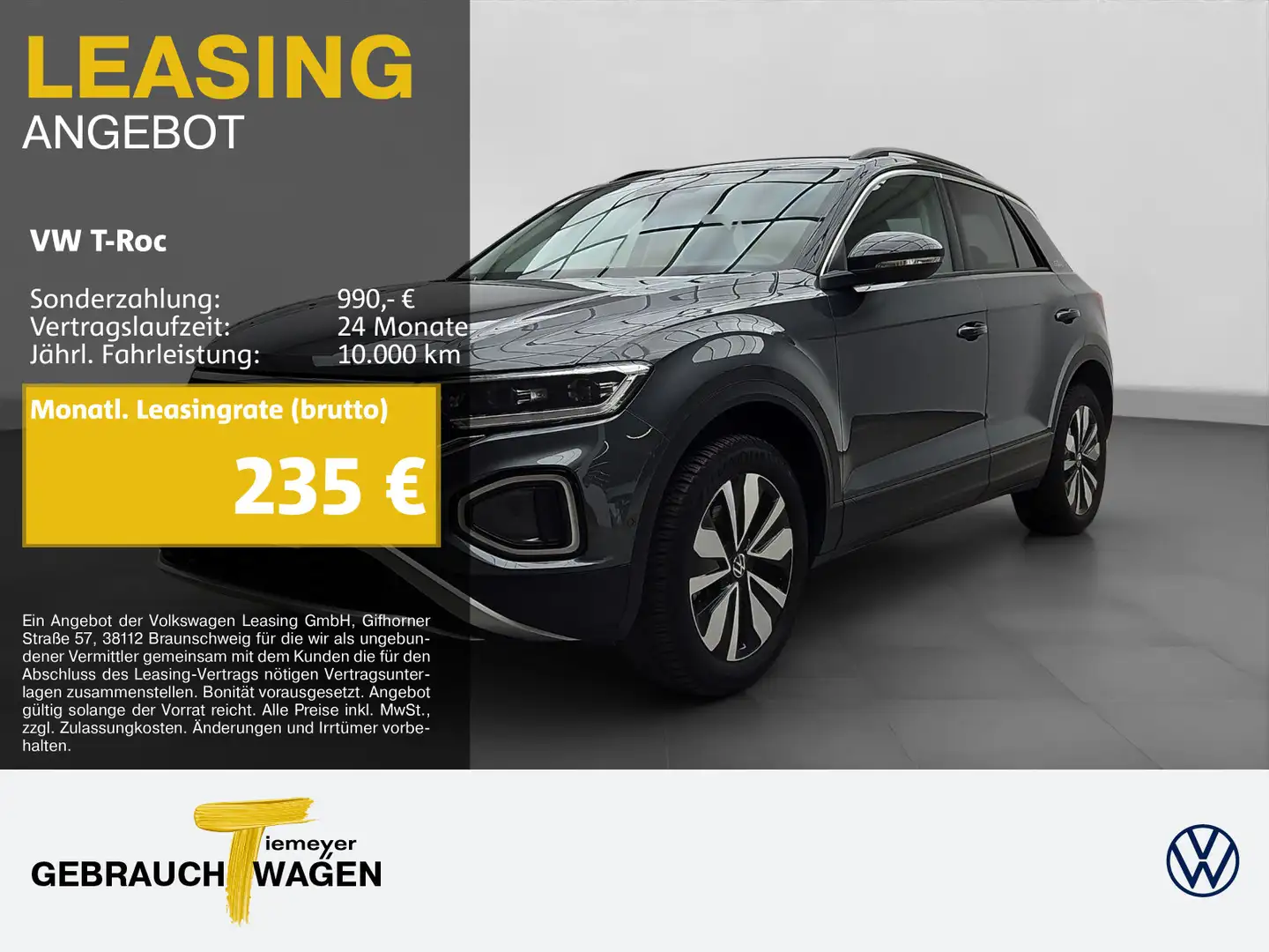 Volkswagen T-Roc 2.0 TDI DSG GOAL AHK KAMERA NAVI SITZH Gris - 1