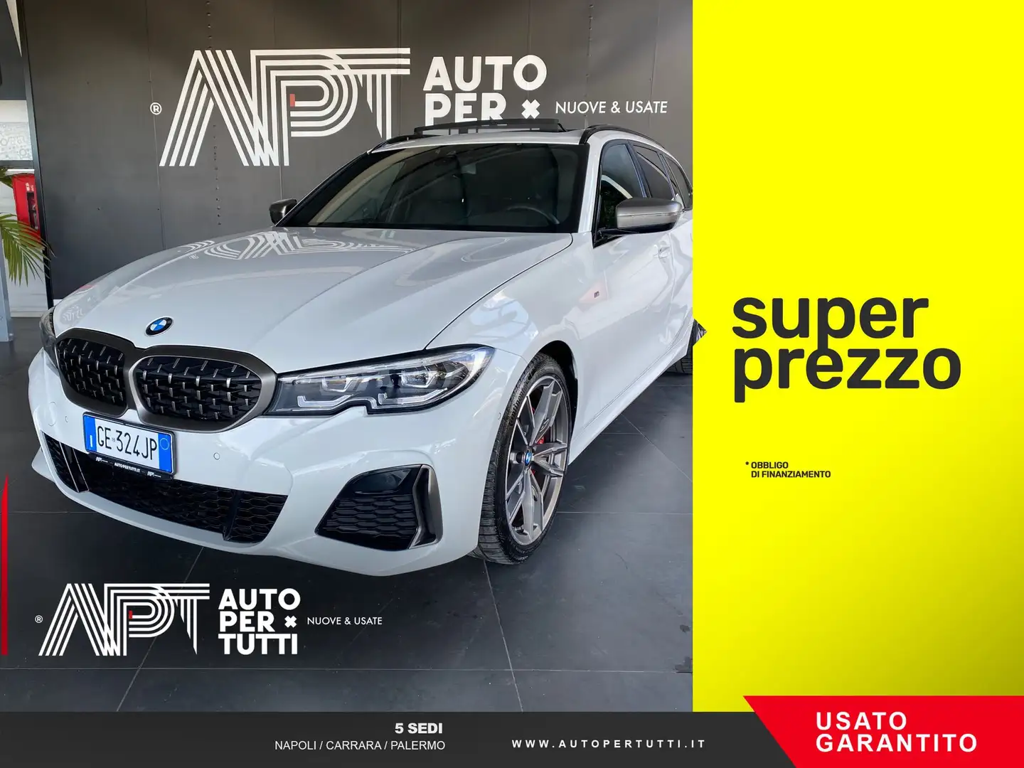 BMW 340 M340d Touring mhev 48V xdrive auto Weiß - 1